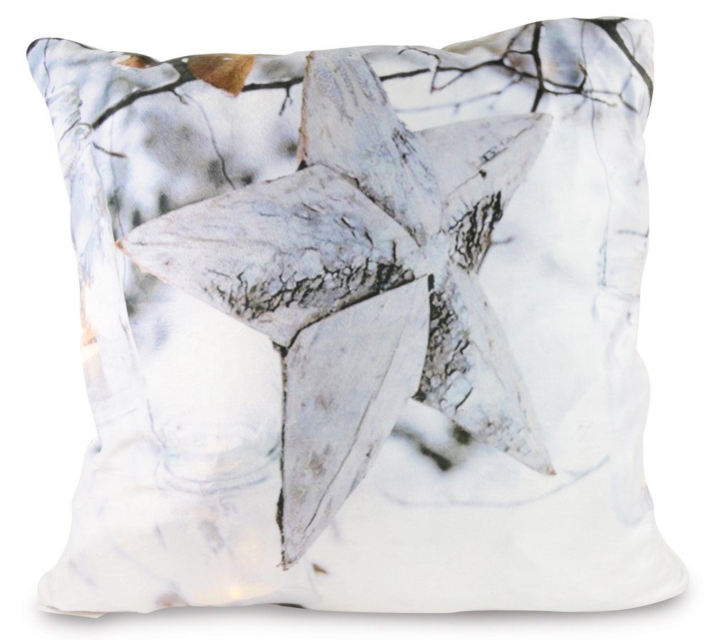 RIFFELMACHER & WEINBERGER Christbaumschmuck Riffelmacher Kissen 'Stern' beleuchtet 12148 - 45x