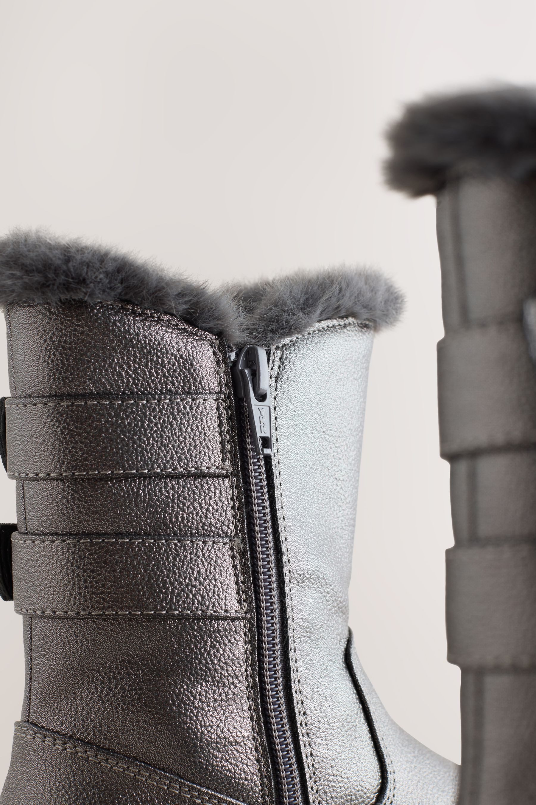 Next Schnallenstiefel mit Kunstfellfutter Stiefel (1-tlg)