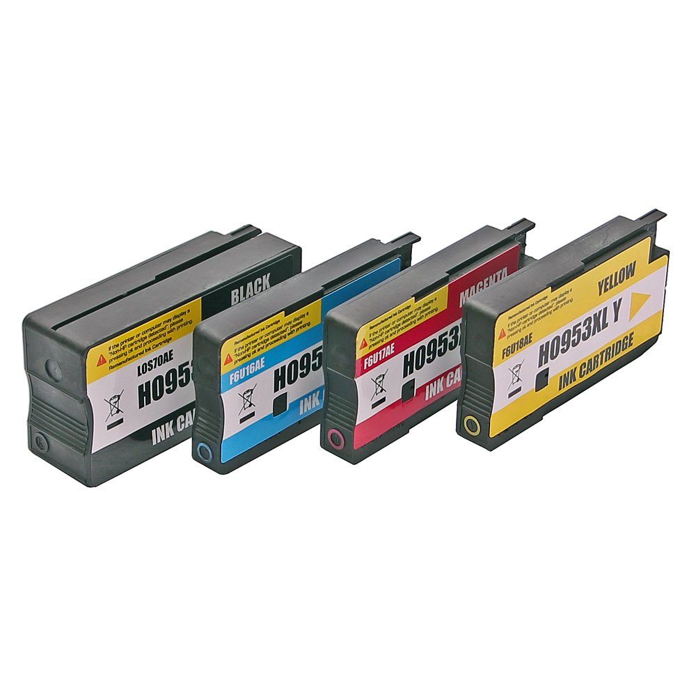 ABC Tintenpatrone (Kompatibles Set 4x Druckerpatrone für HP 953XL Officejet Pro 8210)