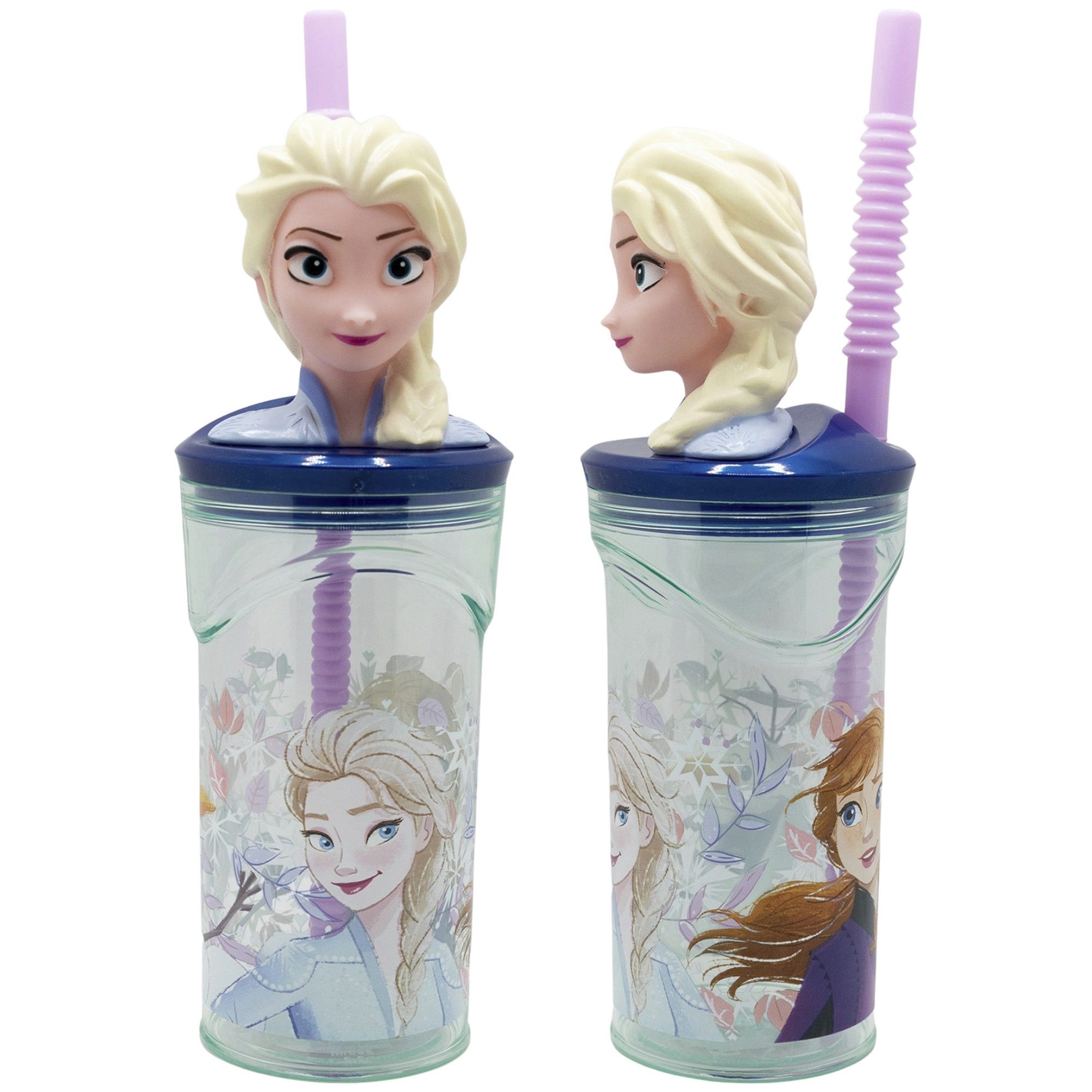 Disney Trinkflasche Disney Die Eiskönigin Elsa 3D Kopf Kinder Trinkbecher Becher 360 ml