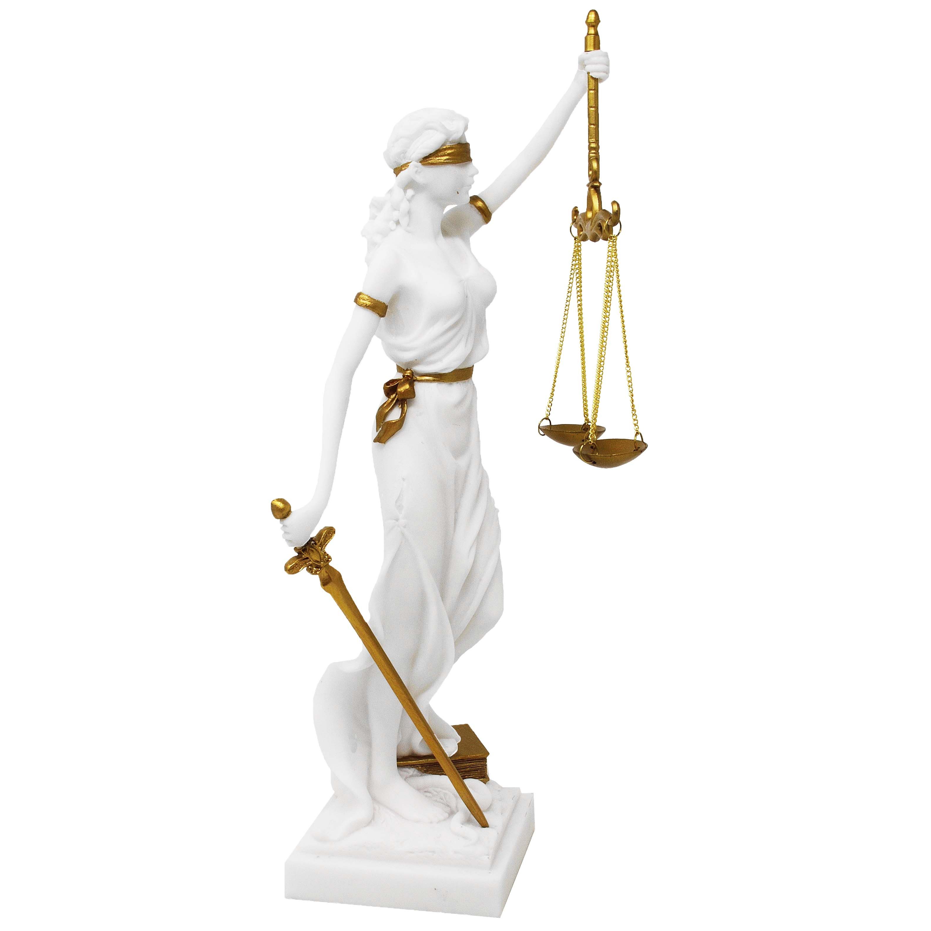 MystiCalls Dekofigur Justitia Figur weiss/gold 35 günstig online kaufen
