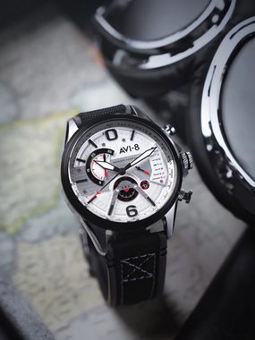 AVI-8 Chronograph AVI-8 AV-4056-07 Herrenuhr Hawker Harrier Dual Ret