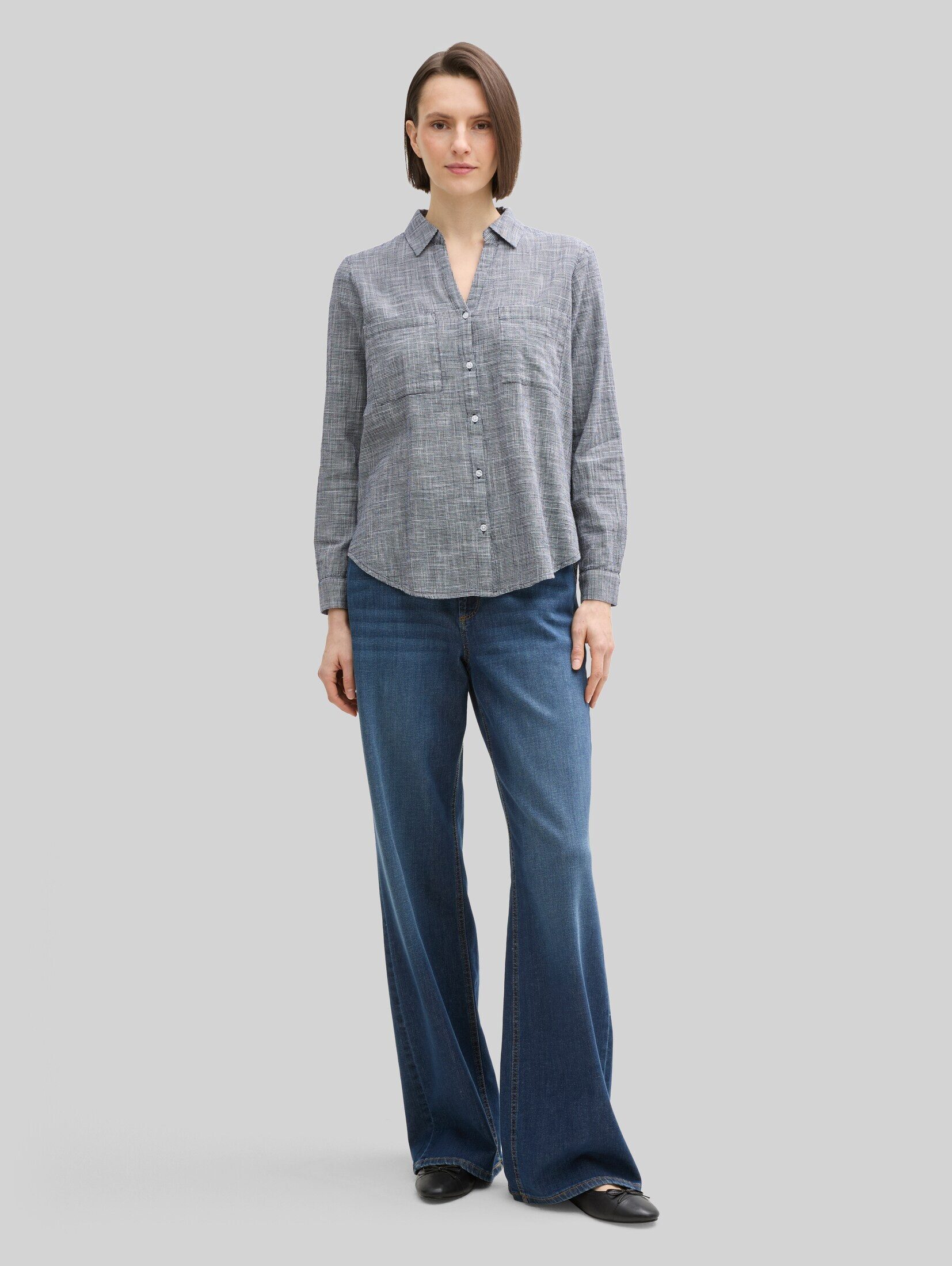TOM TAILOR Langarmbluse Blusen & Shirts Bluse mit Brusttaschen