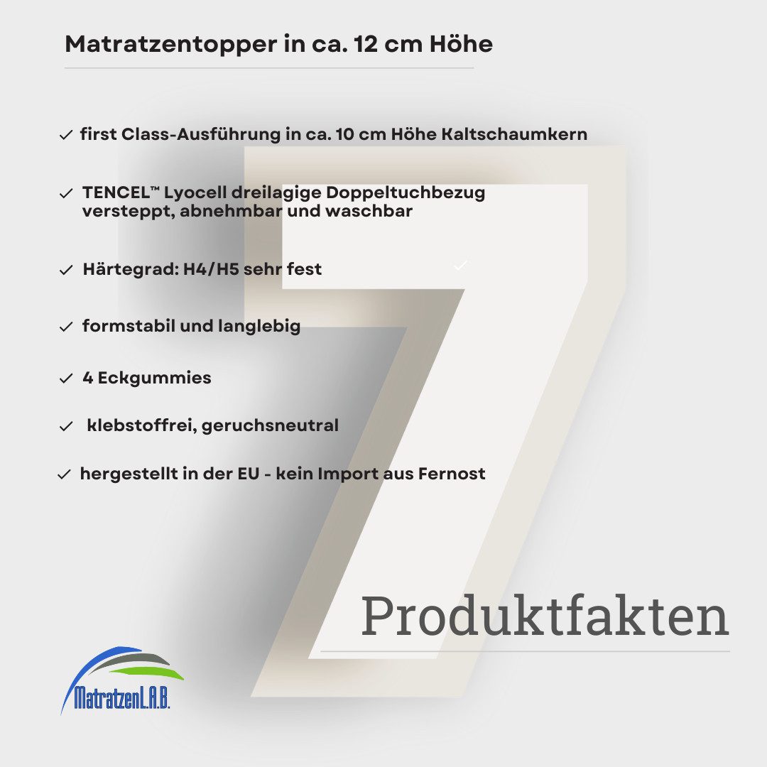 MatratzenL.A.B®, Topper TENCEL™ Lyocell Premium Bezug, H4/H5 sehr fest, 10 günstig online kaufen