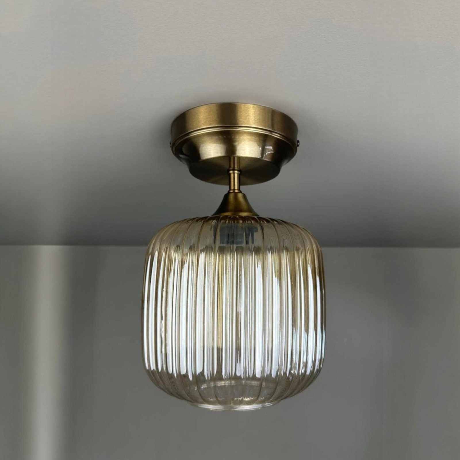 Bamyum Pendelleuchte Mopa Plafonyer Glas Retro Deckenleuchte, ohne Leuchtmittel