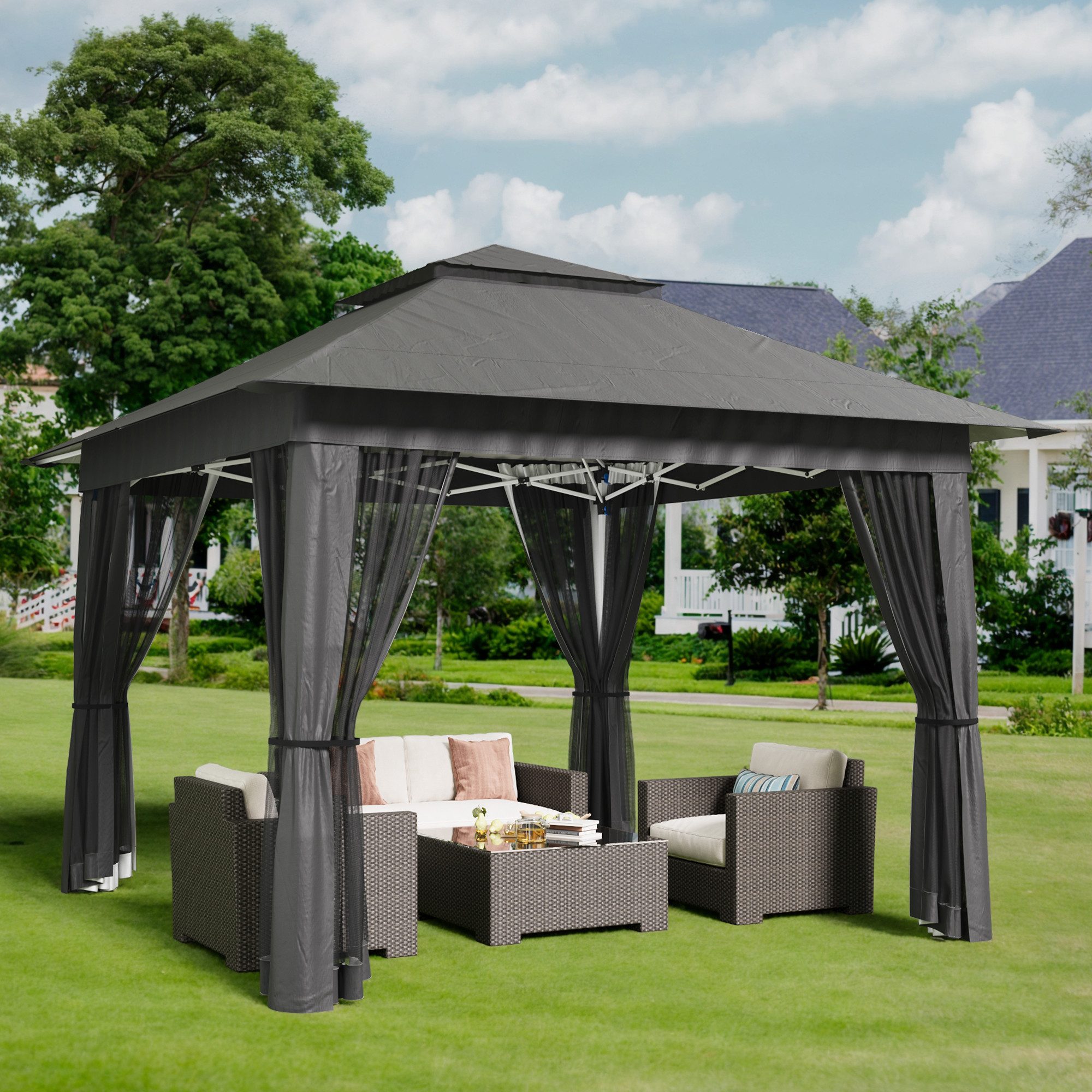 Bealife Pavillon 3.3x3.3m Pop-Up Pavillon mit günstig online kaufen