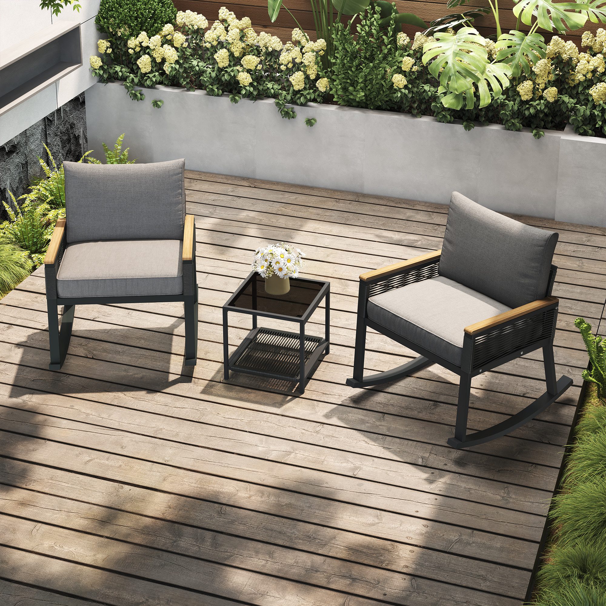 Flieks Balkonset, 2 Sitzer Gartenmöbel Sitzgruppe günstig online kaufen