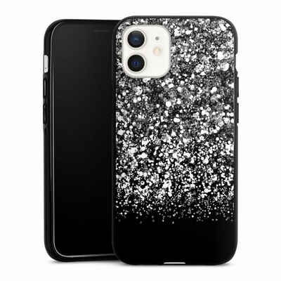 DeinDesign Handyhülle Glitzer Look Schneeflocken Muster Snow Fall Glitter Look, Apple iPhone 12 Silikon Hülle Bumper Case Handy Schutzhülle
