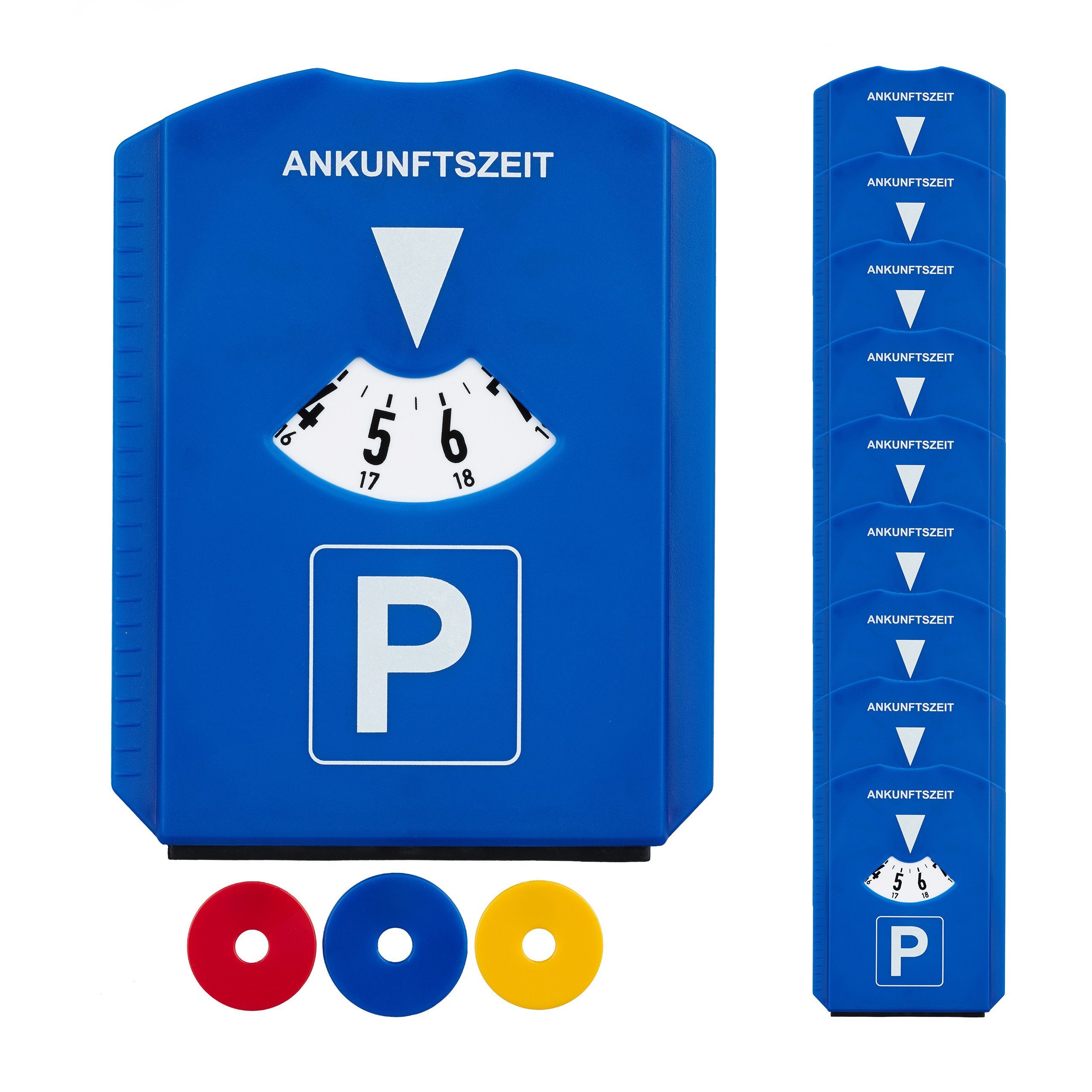 relaxdays Parkscheibe 10er Pack Parkscheibe mit Скребок для льда