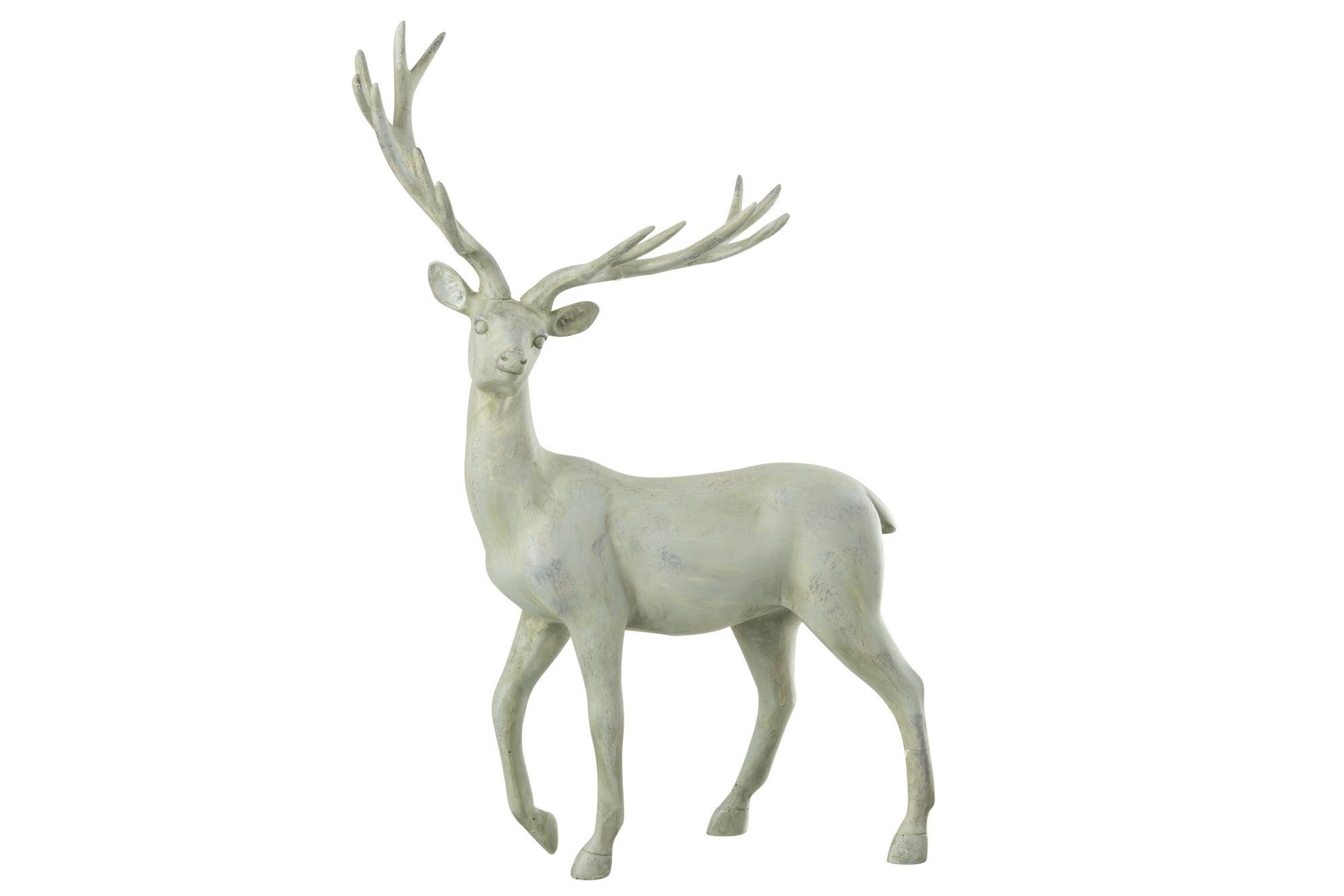J-line Tierfigur Hirschfigur 40 cm aus Polyresin in Naturtönen (1x Figur), Hirschfigur als Weihnachtsdeko