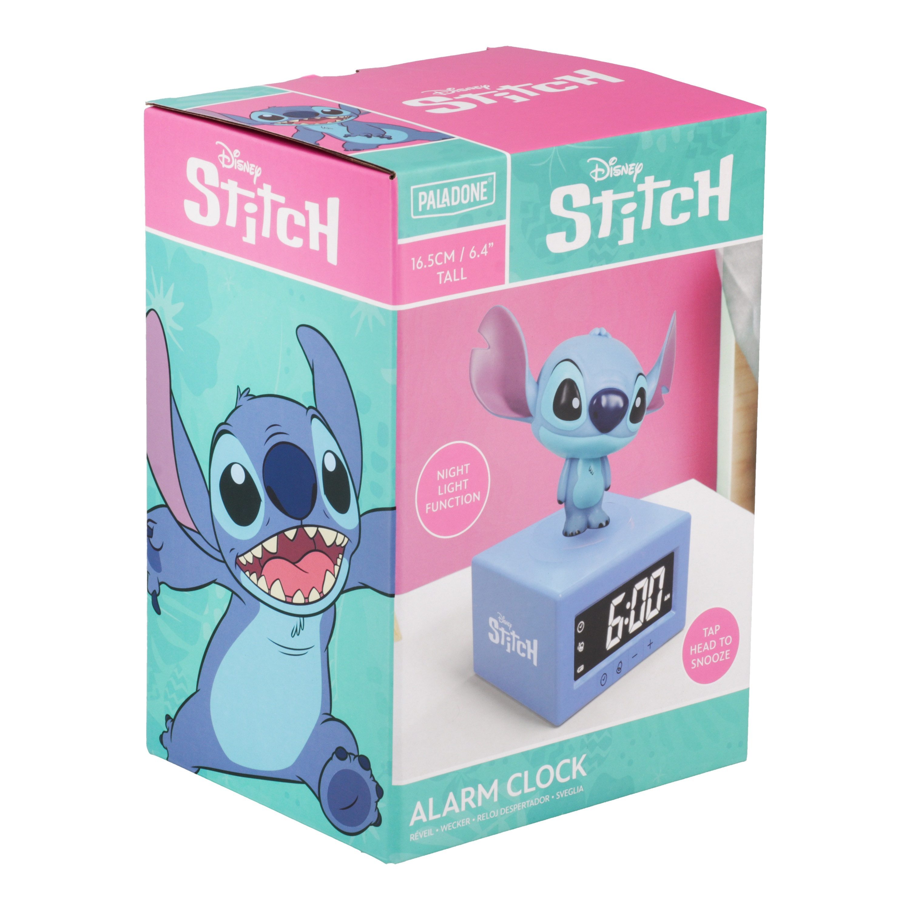 Paladone Kinderwecker Stitch Wecker mit Nachtlicht und Musikalarm Musikalarm mit Snooze-Funktion durch Stitch-Kopf – Bild 5 von 5