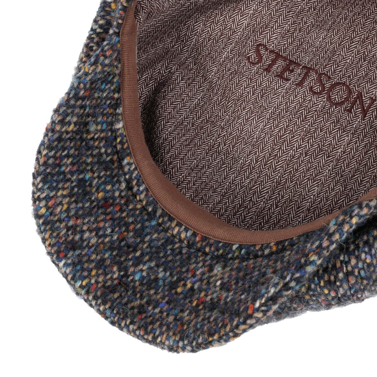 Stetson Flat Cap (1-St) Ballonmütze mit Schirm, Made in the EU
