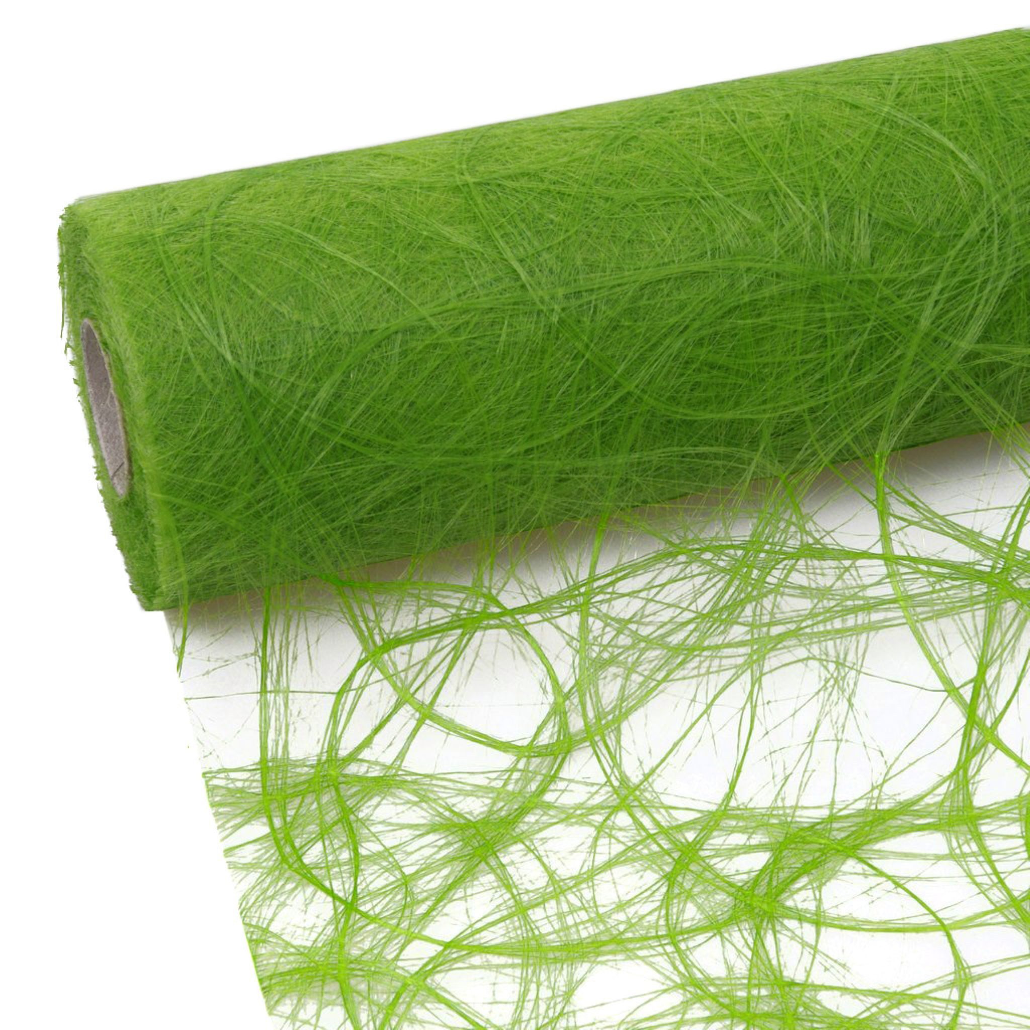 Deko AS Tischläufer Sizoweb Tischläufer - apfelgrün - 30 cm - 25 m +100 Dekodiamanten - 6 (1-tlg, 1 Rolle Tischläufer), Strapazierfähig