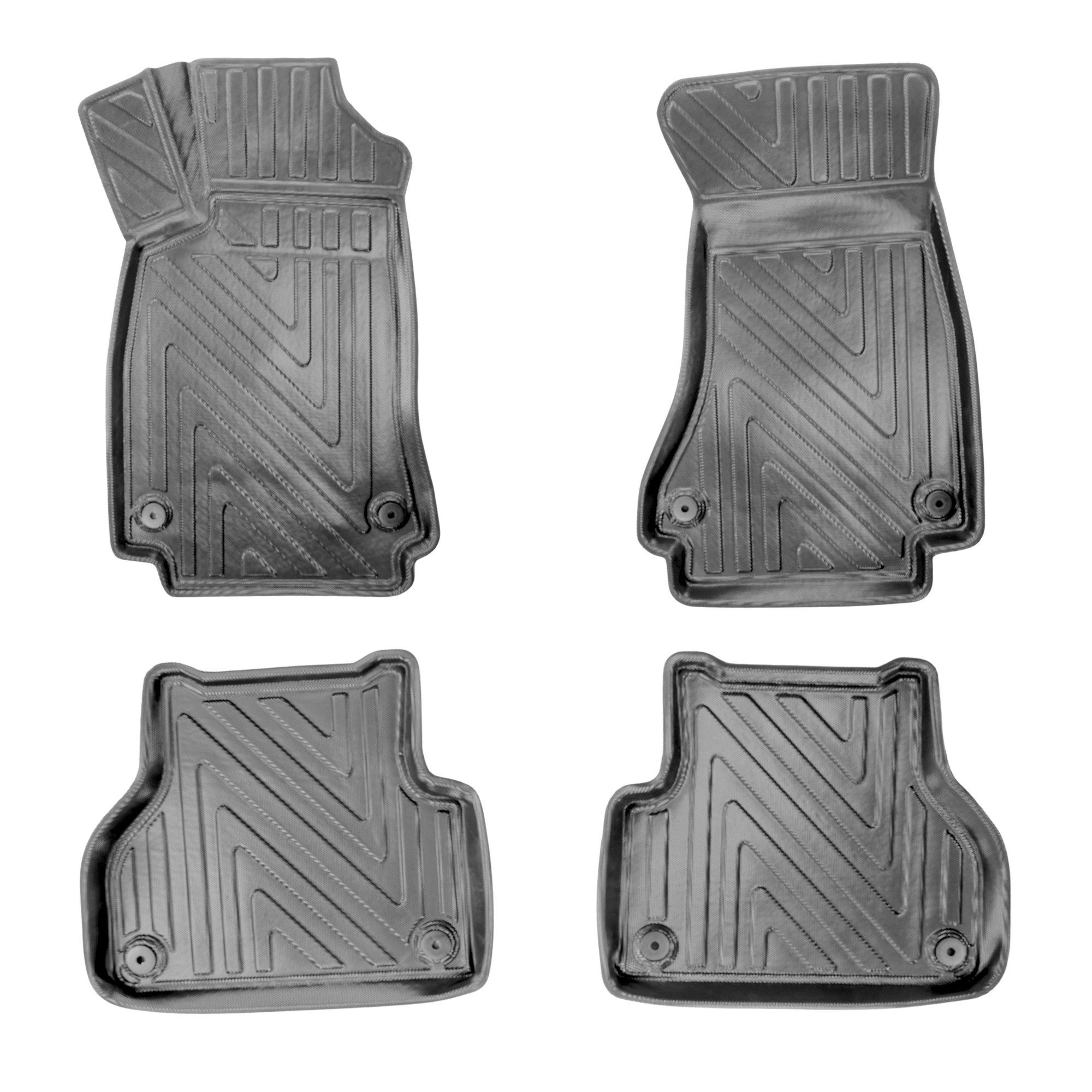 fussmattenprofi.com Auto-Fußmatte 3D Auto Fussmatten für Audi A4 (B8) 2008-2016 Carbon-Optik (1 St), für Audi Audi A4