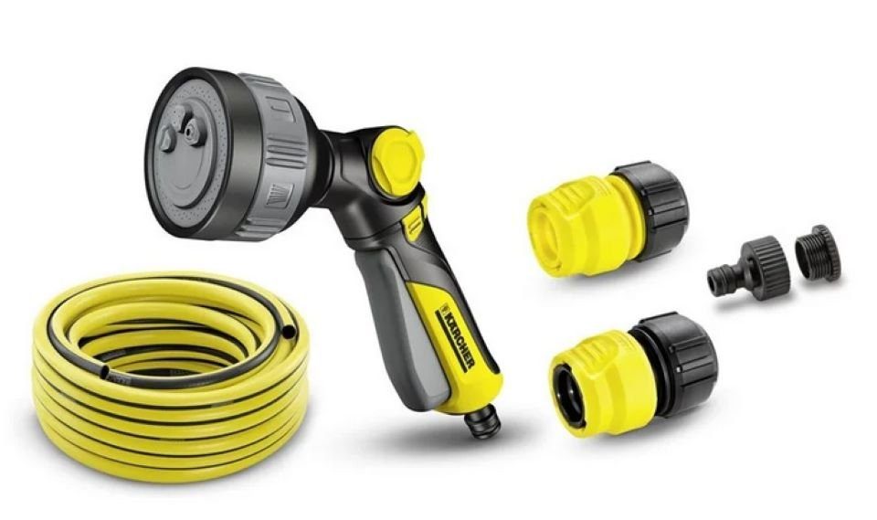Kärcher Professional Gartenschlauch 2.645-344.0 Schlauch-Set, 3/4 Zoll Anschluss, Universalkupplung mit Aqua Stop