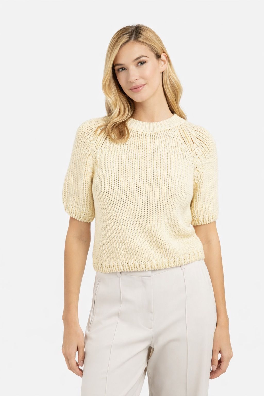 YAYA Rundhalspullover Pullover aus dickem Strick