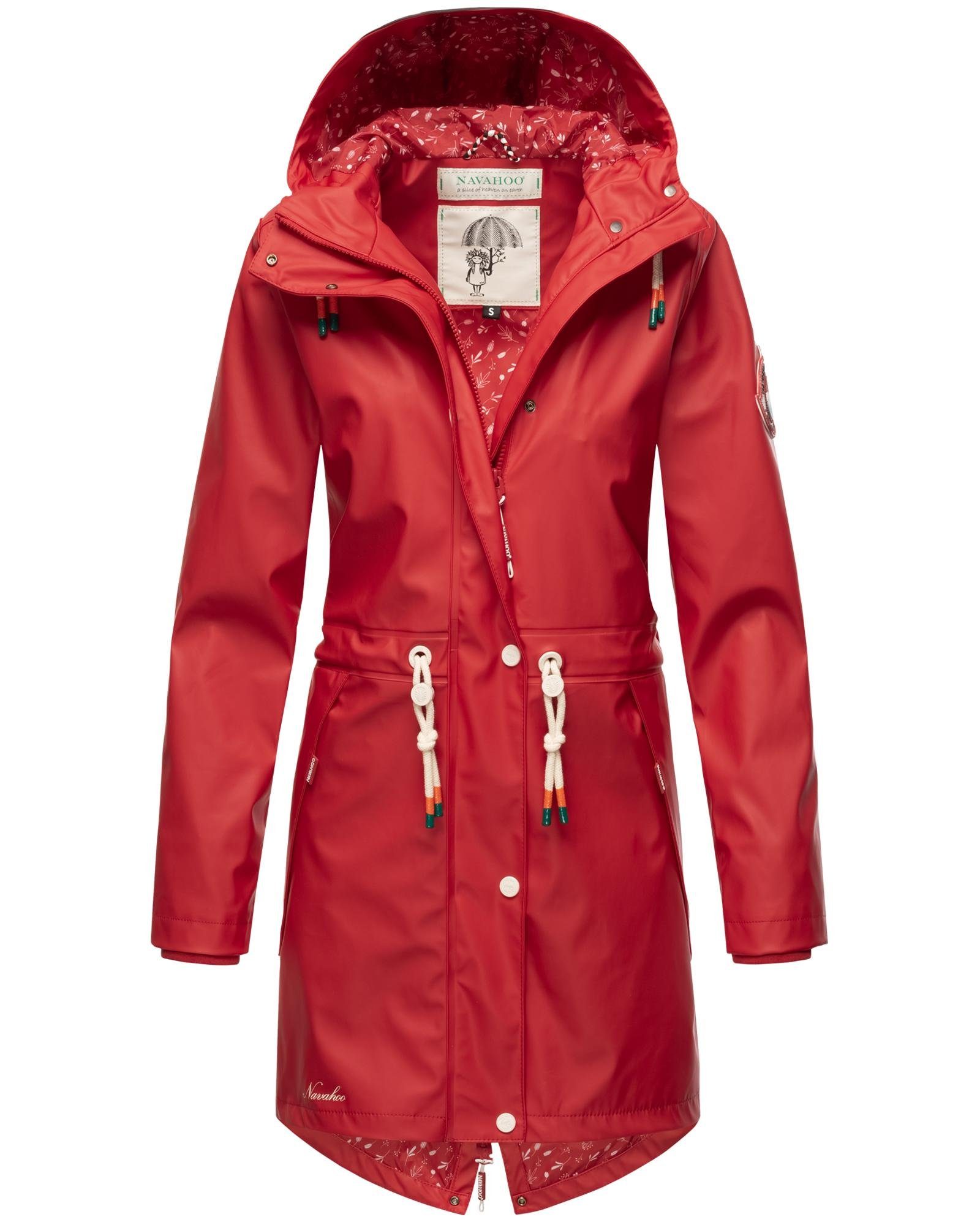 Navahoo Regenjacke Tropical Stormoo modischer rot Outdoor Damen Regenmantel