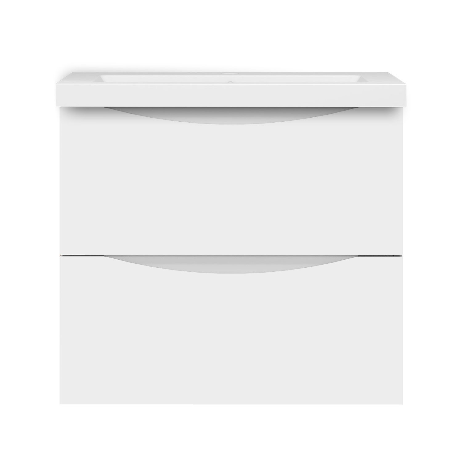 Aica Sanitär Waschtisch Waschbecken mit Unterschrank Soft Close Badmöbel Badschrank Gäste-WC – Bild 2 von 5