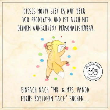 Mr. & Mrs. Panda Tragetasche Fuchs Bouldern - Braun Pastell - Geschenk, Klettern, Hobby, Einkaufst (1-tlg), Modisches Design