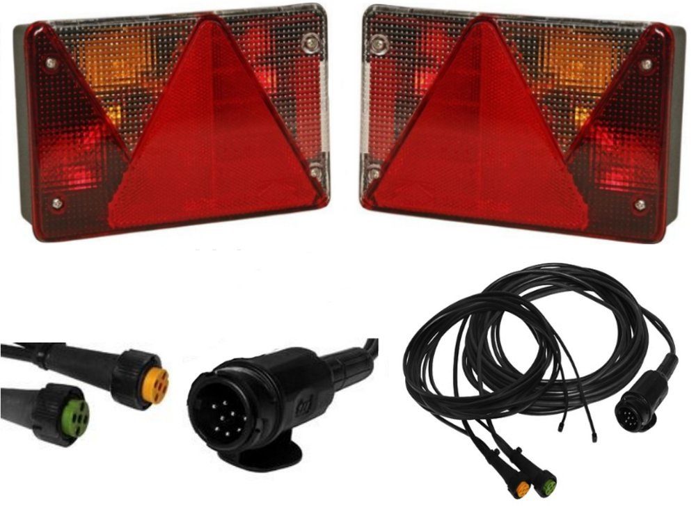Anhänger Aspöck Multipoint 4 - Leuchten Set - 13polig - Hauptkabel 7m