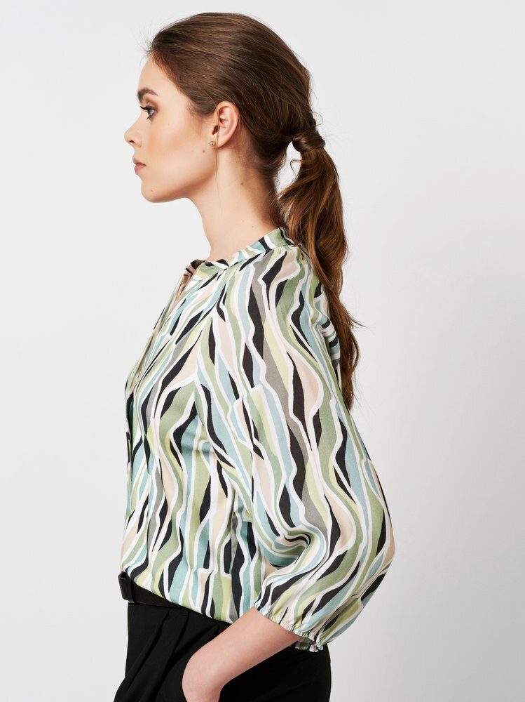 DESOTO Klassische Bluse Lana mit Tunikaausschnitt