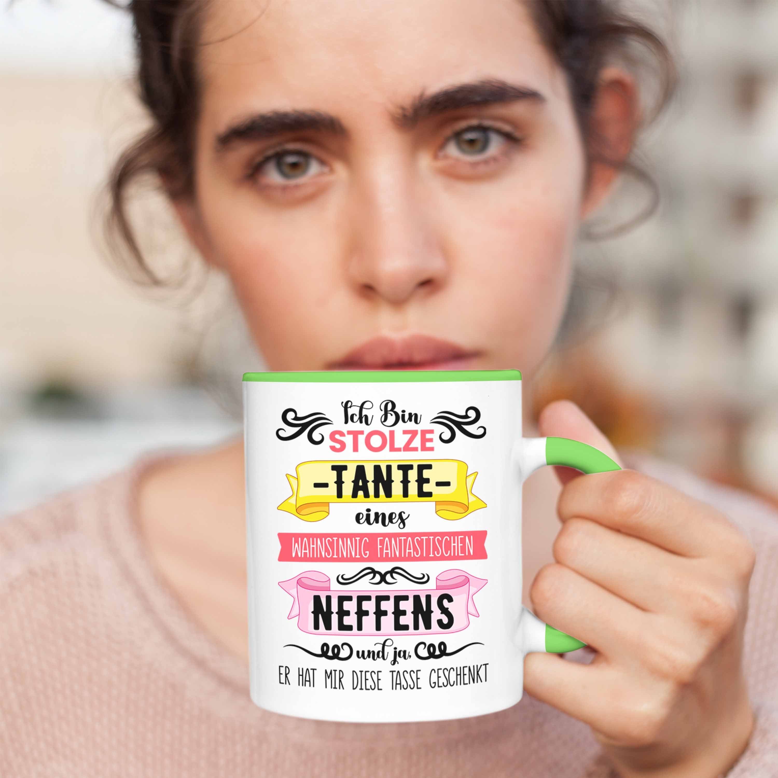 Geschenkidee Grün Tasse Tasse Neffe - Trendation Spruch Lustig von Geschenk Tante für Trendation