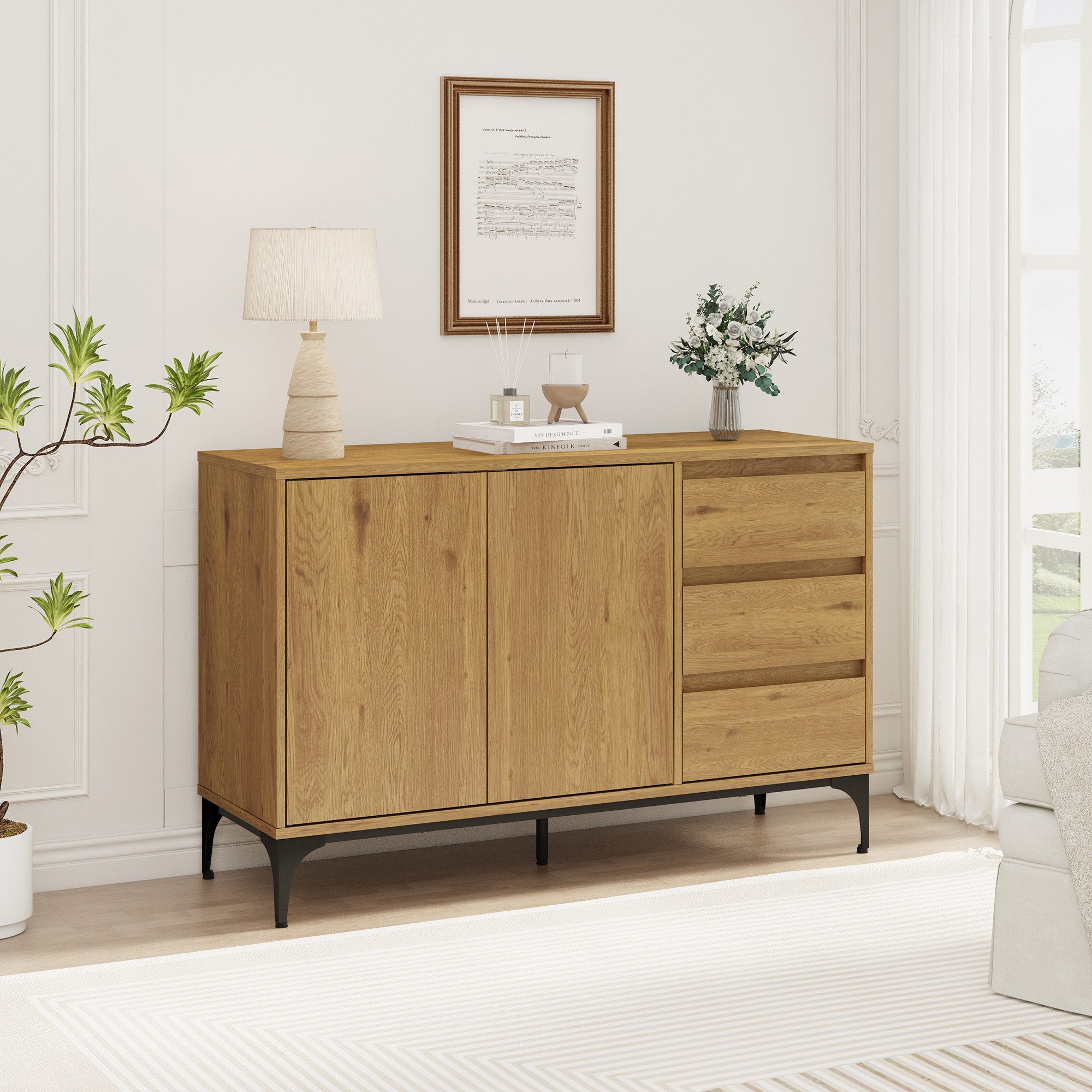 en.casa Sideboard, »Kistiandi« mit 2 Türen günstig online kaufen