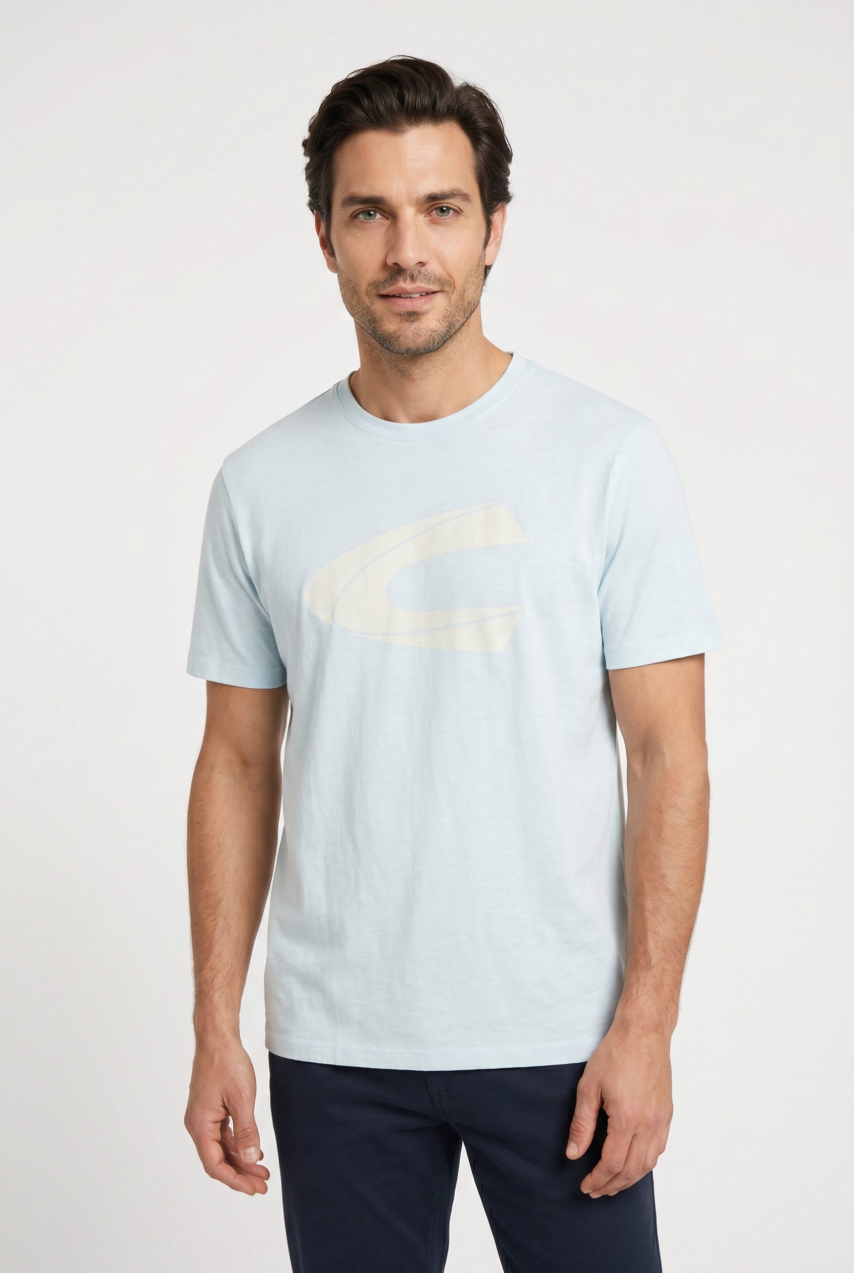 camel active Rundhalsshirt Sommershirt mit Frontprint