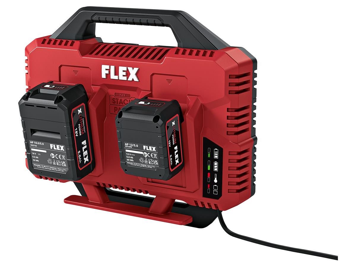 Flex CA SP 2x 12/18 Werkzeug-Akku-Ladetechnik (Doppelladegerät für 12 V und 18 V Akkus)