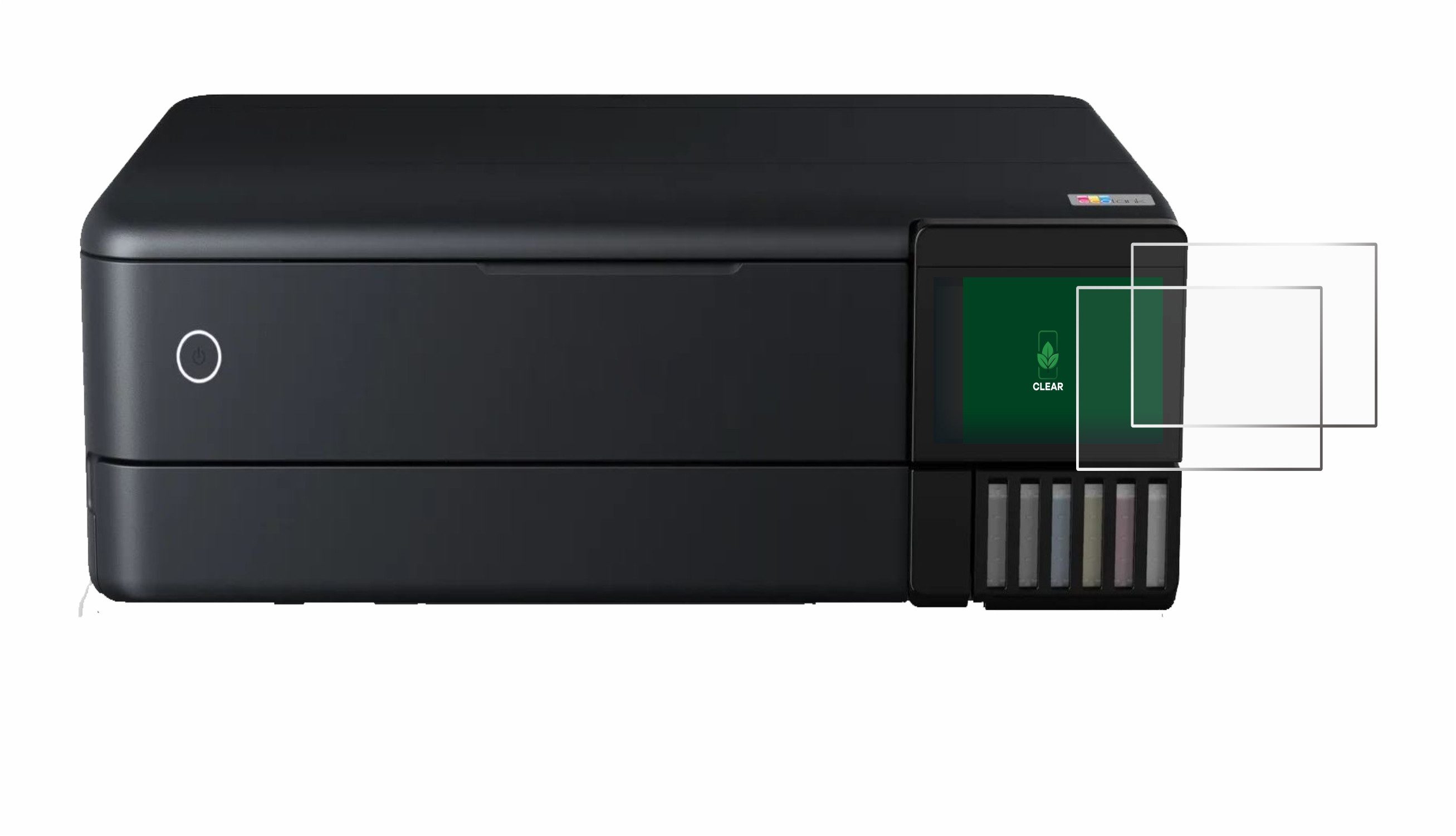 ScreenLeaf Displayschutzfolie Schutzfolie für Epson EcoTank ET-8550, 2 Stück, nachhaltiger Displayschutz Schutz Folie Klar Transparent