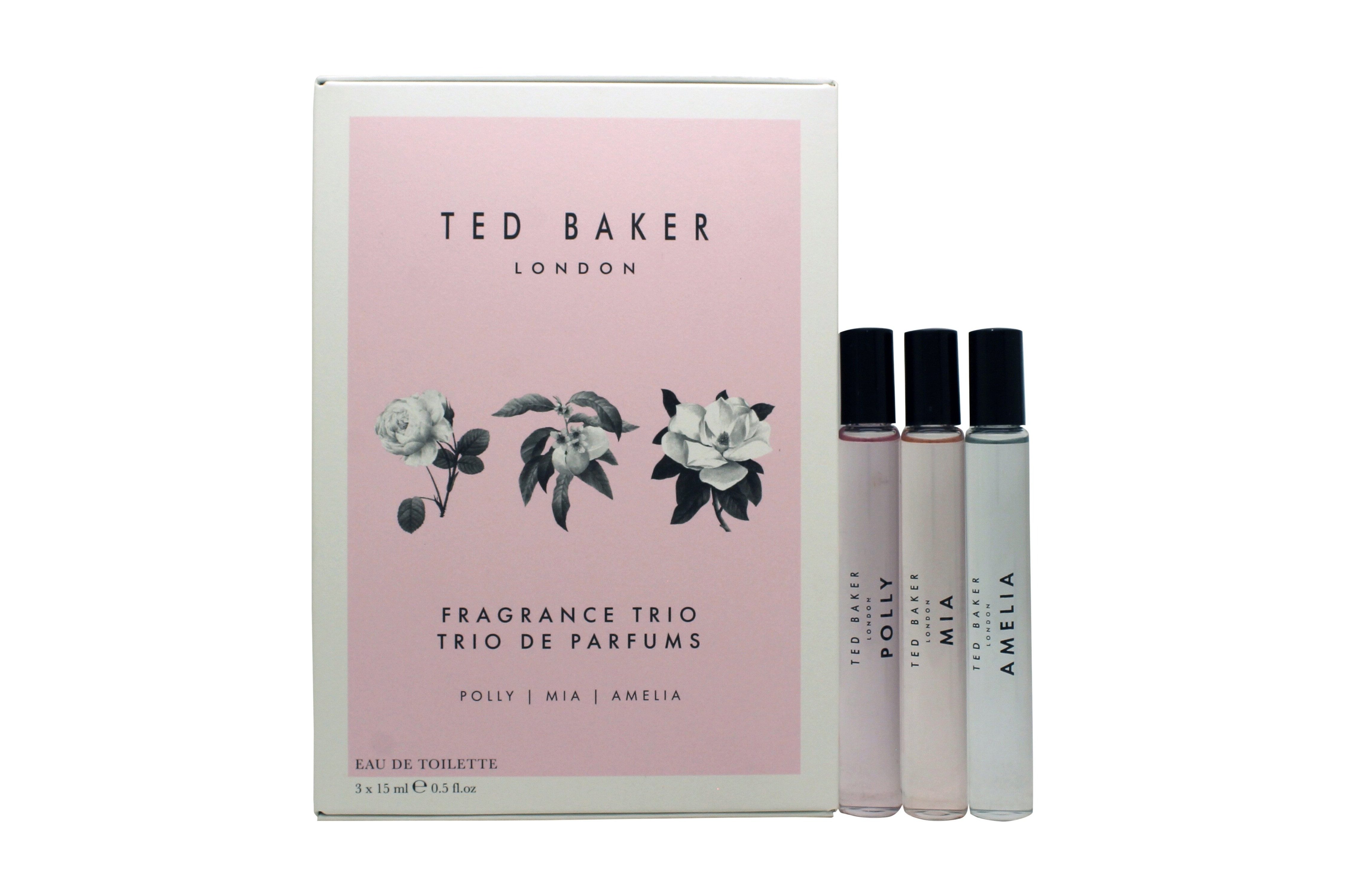 Ted Baker Duft-Set Trio Geschenk-Set 15ml Mia EDT + 15ml Polly EDT