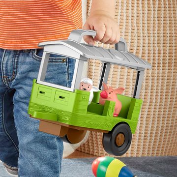 Fisher-Price® Lernspielzeug Little People Traktor, bilingual; mit Anhänger, 3 Figuren und Sound