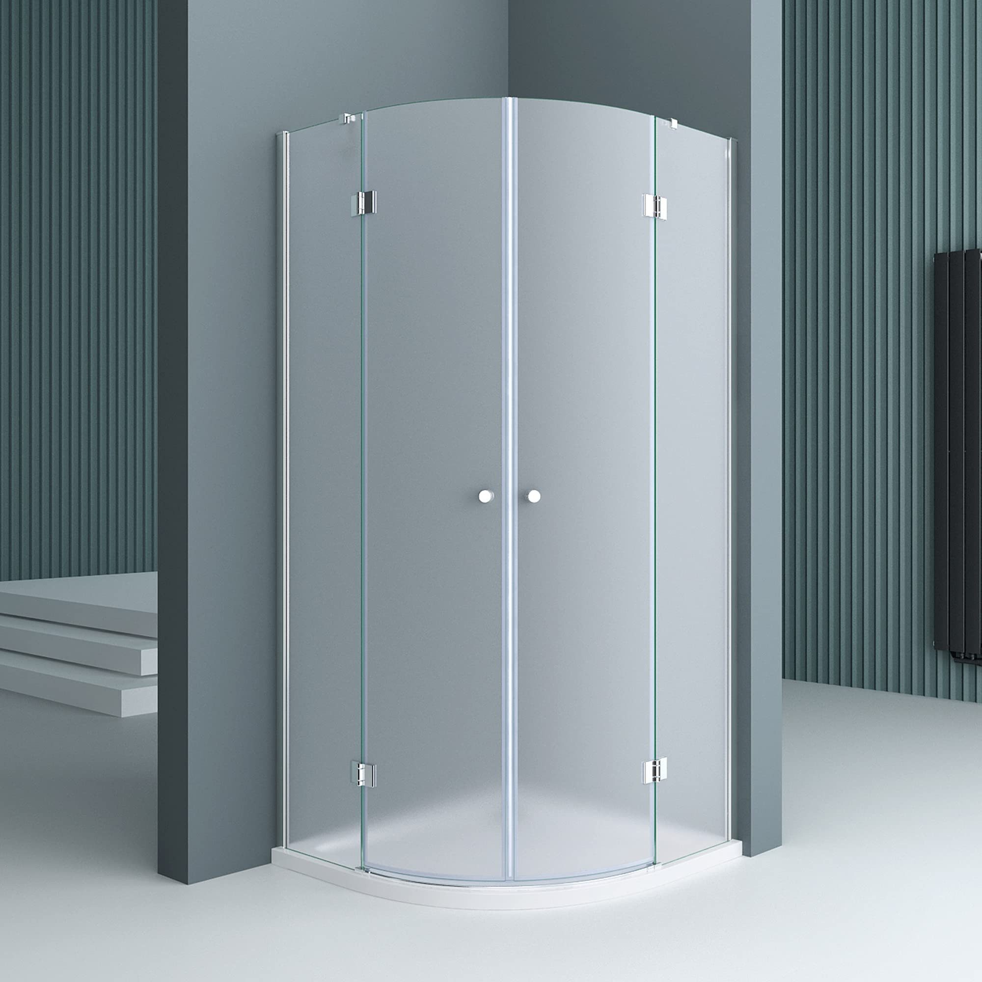 doporro Runddusche Viertelkreisdusche Duschkabine ESG-Sicherheitsglas Easy- günstig online kaufen