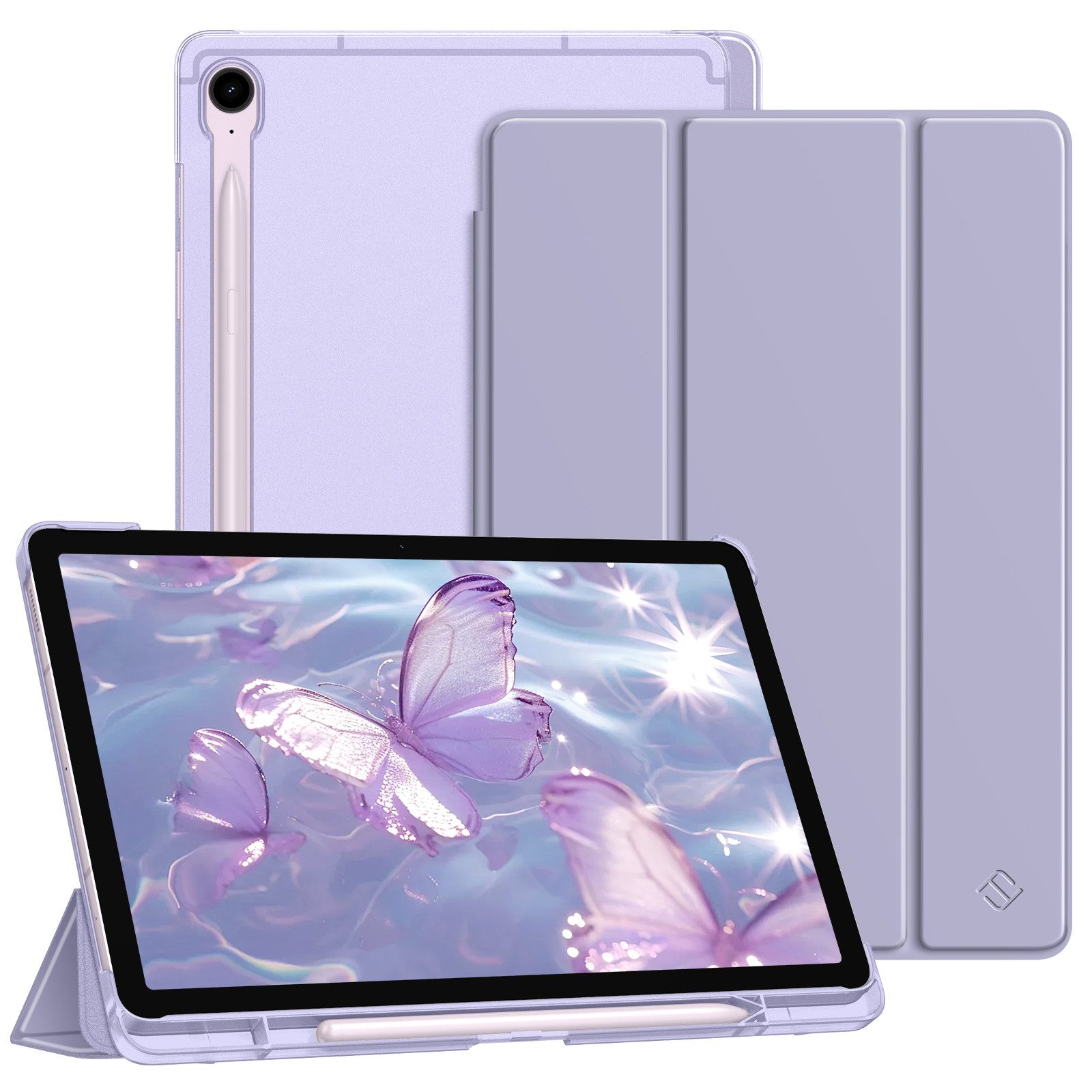 Fintie Tablet-Hülle für Samsung Galaxy Tab S10 Lite/S10 FE/S9 FE 10.9" & S9 11" Tablet, Ultradünn Case mit Stifthalter&Translucent Rückseite, Auto Schlaf/Wach