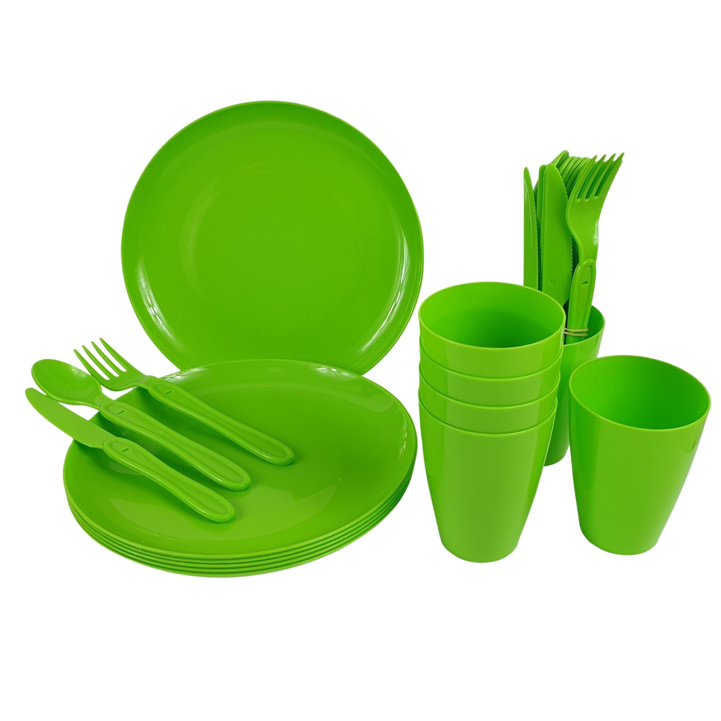 sesua Geschirr-Set Picknickgeschirr Geschirr Set Picknick 31 teilig mit Box, 4 Personen