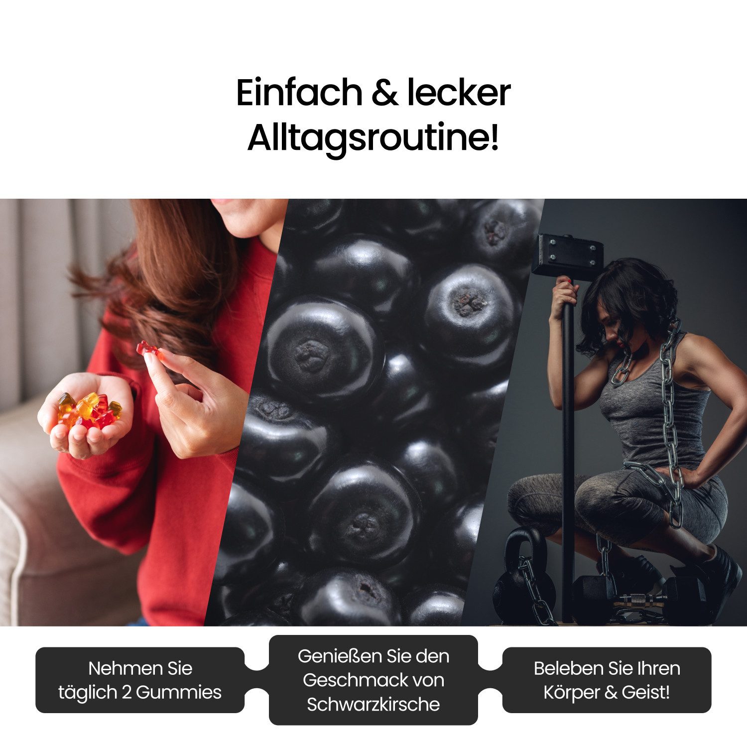 Gummily® Shilajit Gummies – LABORGEPRÜFT mit Ashwagandha & Chaga Gummibärchen, 180 g