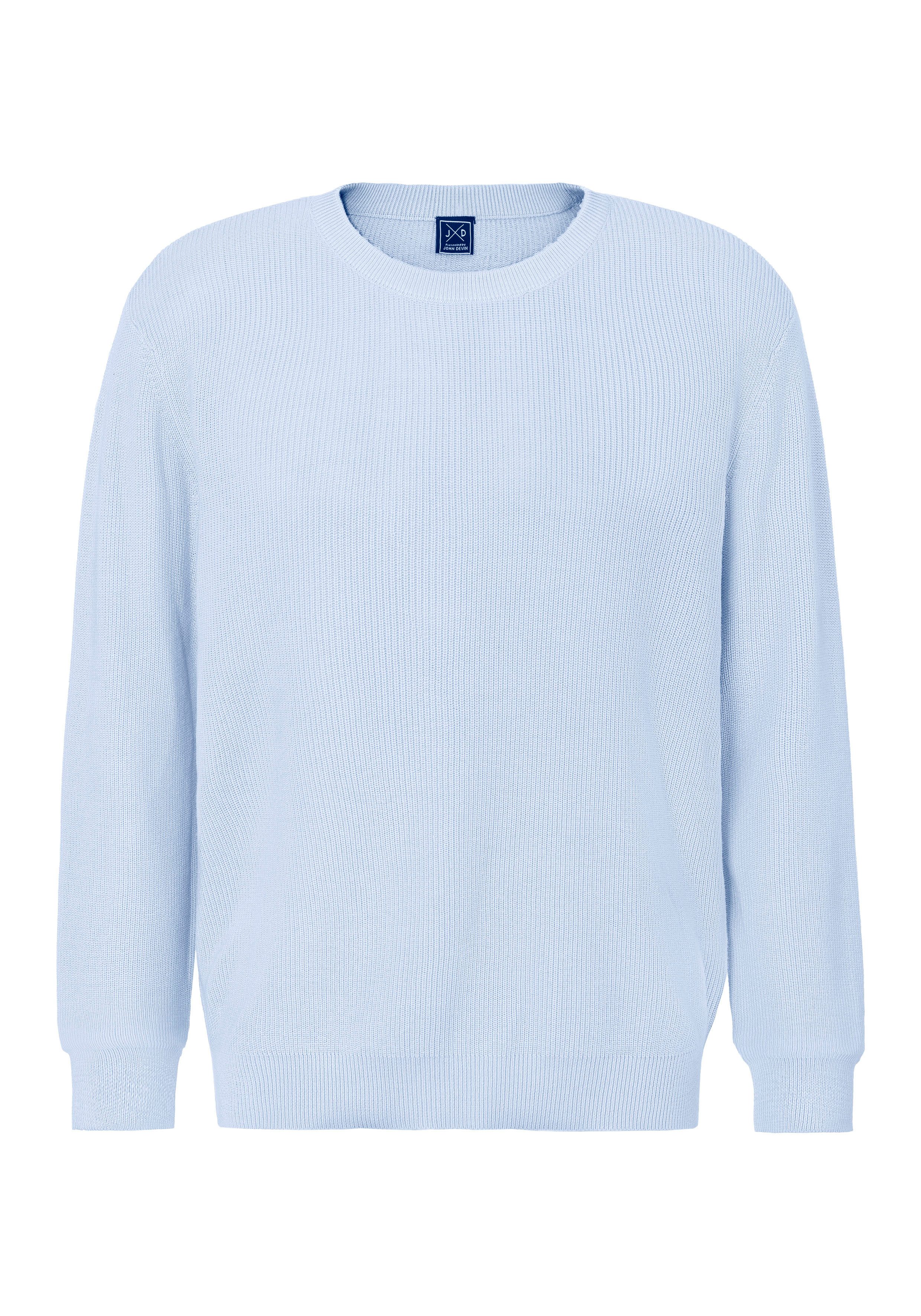 John Devin Strickpullover Pullover in modischen Farben aus Baumwollmischung günstig online kaufen