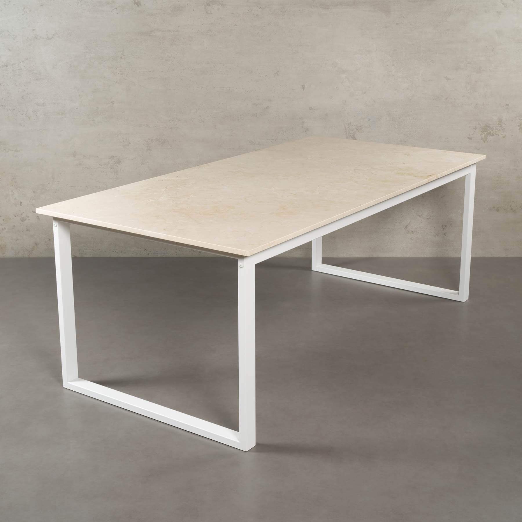 MAGNA Atelier Esstisch BERGEN mit Marmor Tischplatte, Esstisch eckig, Metallgestell, 160x80x75cm & 200x100x75cm
