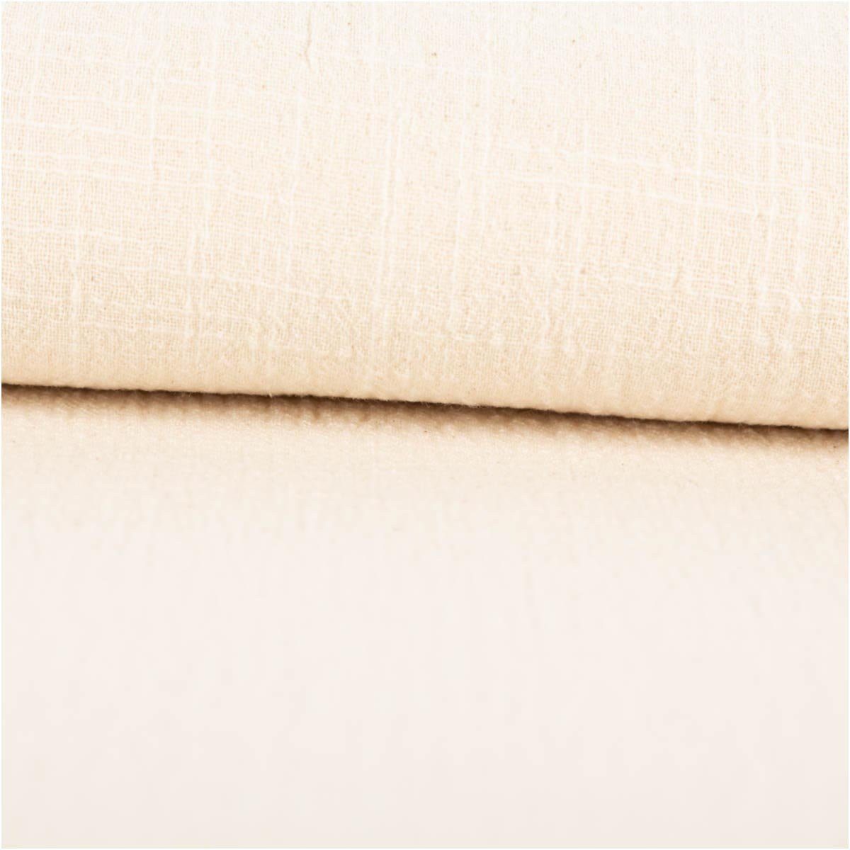 SCHÖNER LEBEN. Stoff Baumwollstoff Meterware Cotton Slub washed natur 130cm, allergikergeeignet,nachhaltig,atmungsaktiv,pflegeleicht