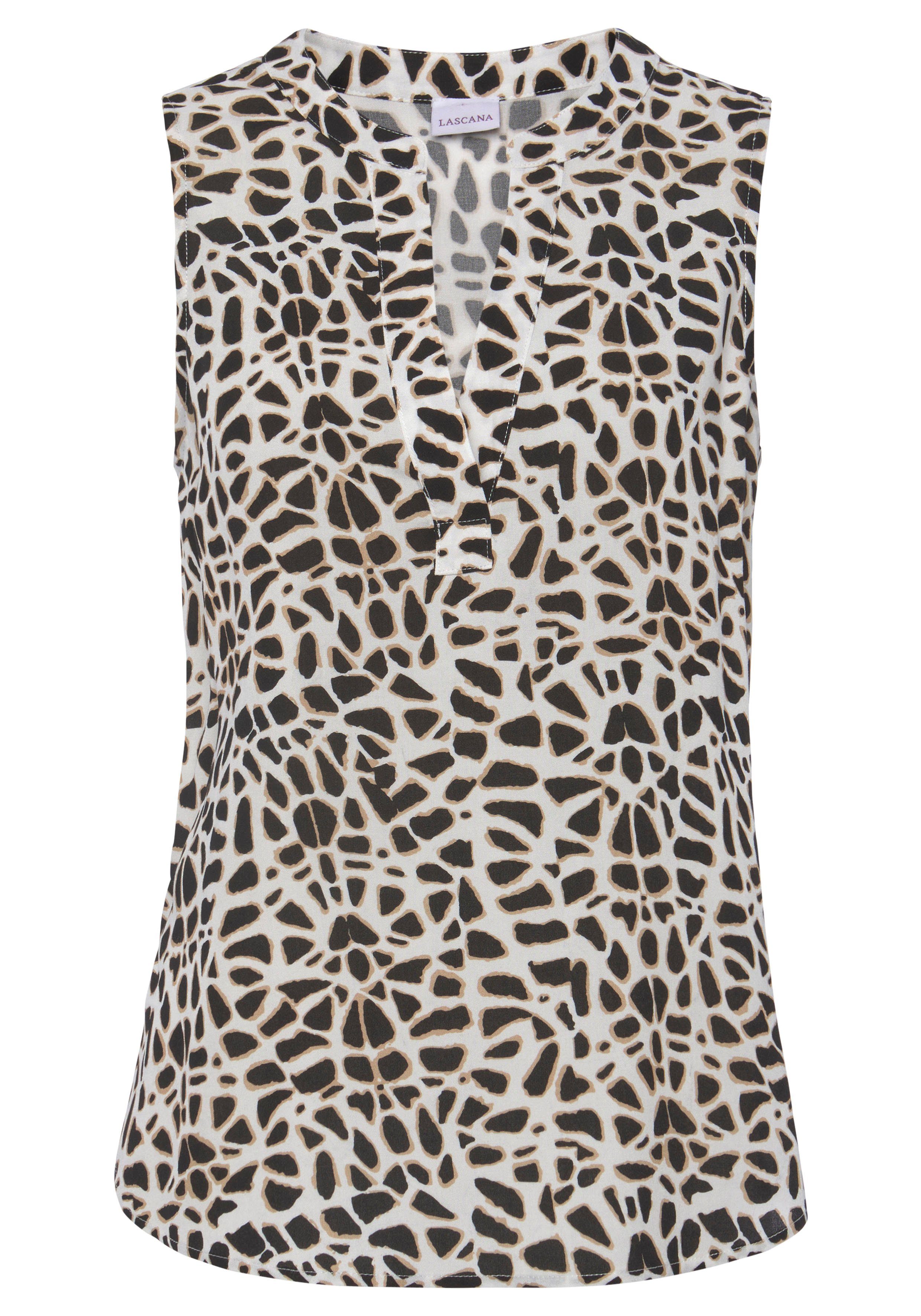 LASCANA Blusentop mit Animalprint und V-Ausschnitt, Blusenshirt, casual. € 34,99