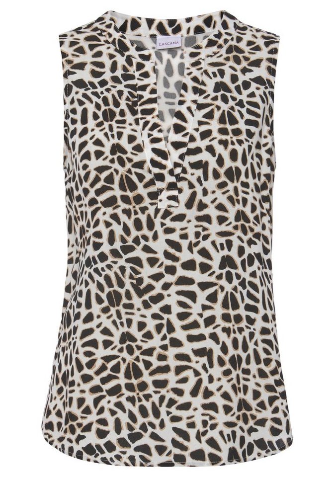 LASCANA Blusentop mit Animalprint und V-Ausschnitt, Blusenshirt, casual