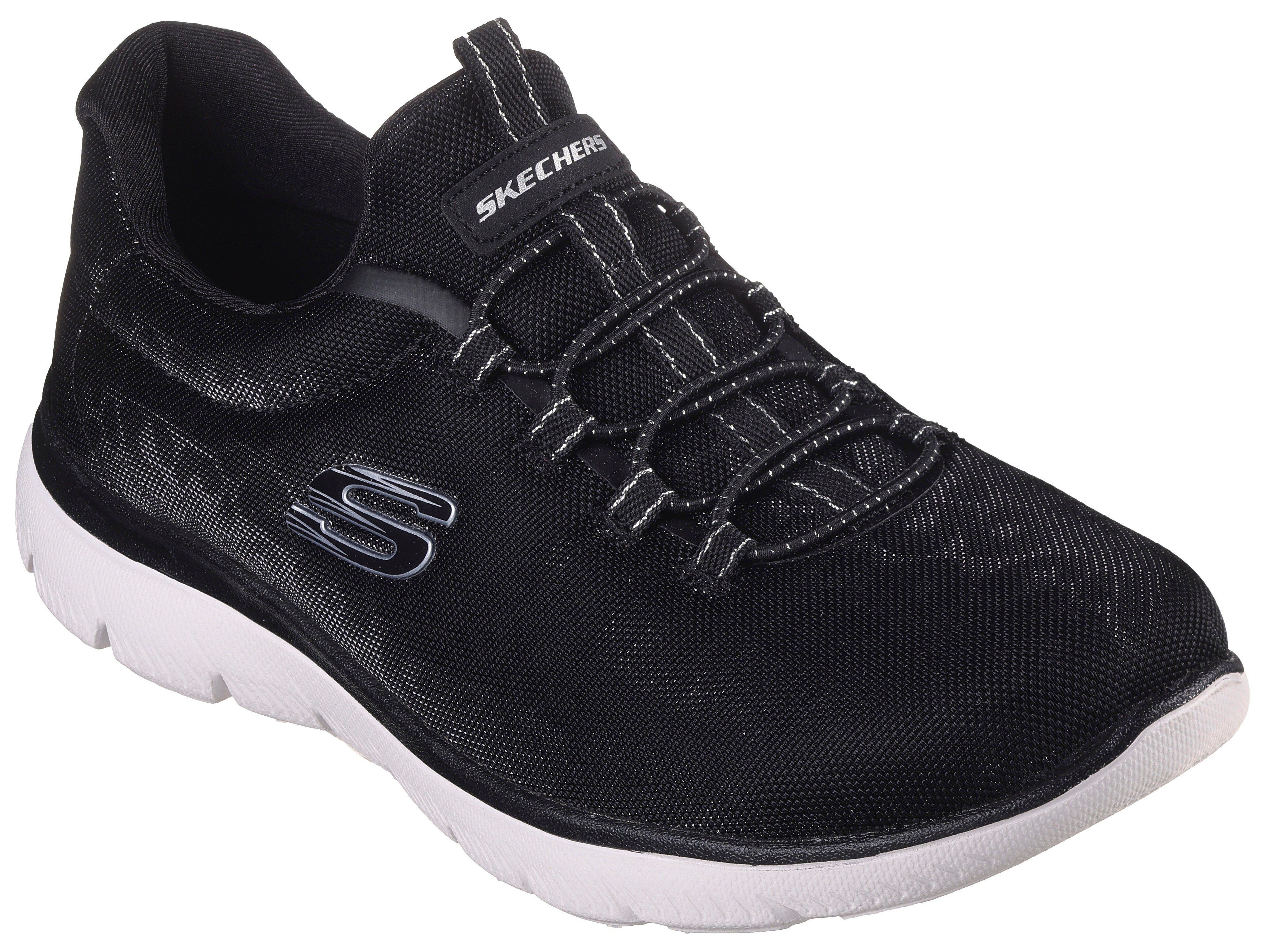Skechers SUMMITS- Slip-On Sneaker mit Kontrastdetails schwarz