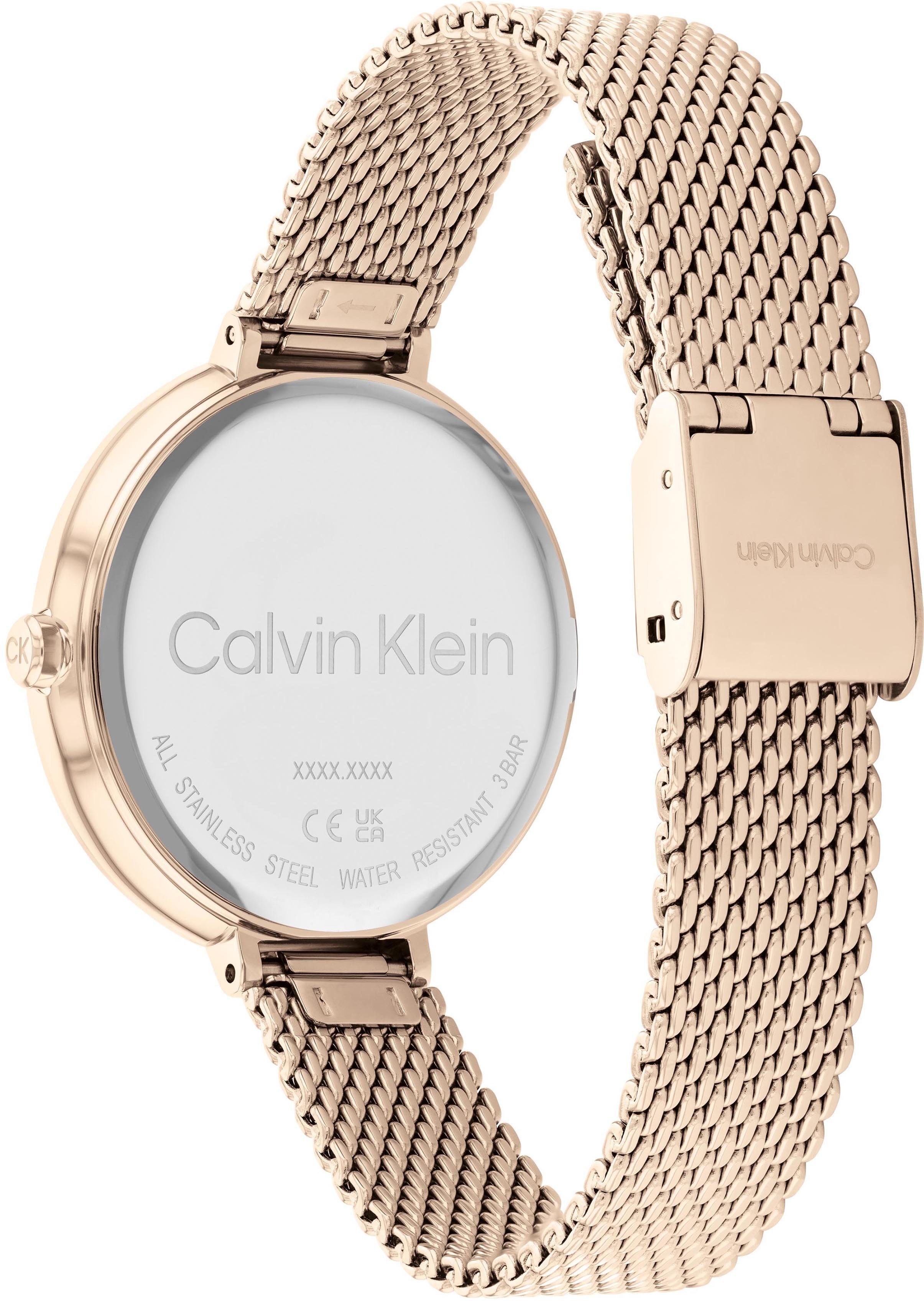 Damen Uhren Calvin Klein Quarzuhr Minimalistic T Bar Mesh 36 mm, 25200080