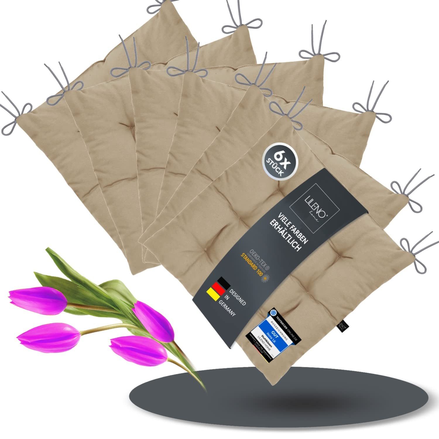 LILENO HOME Stuhlkissen Sitzkissen für Gartenstuhl, günstig online kaufen