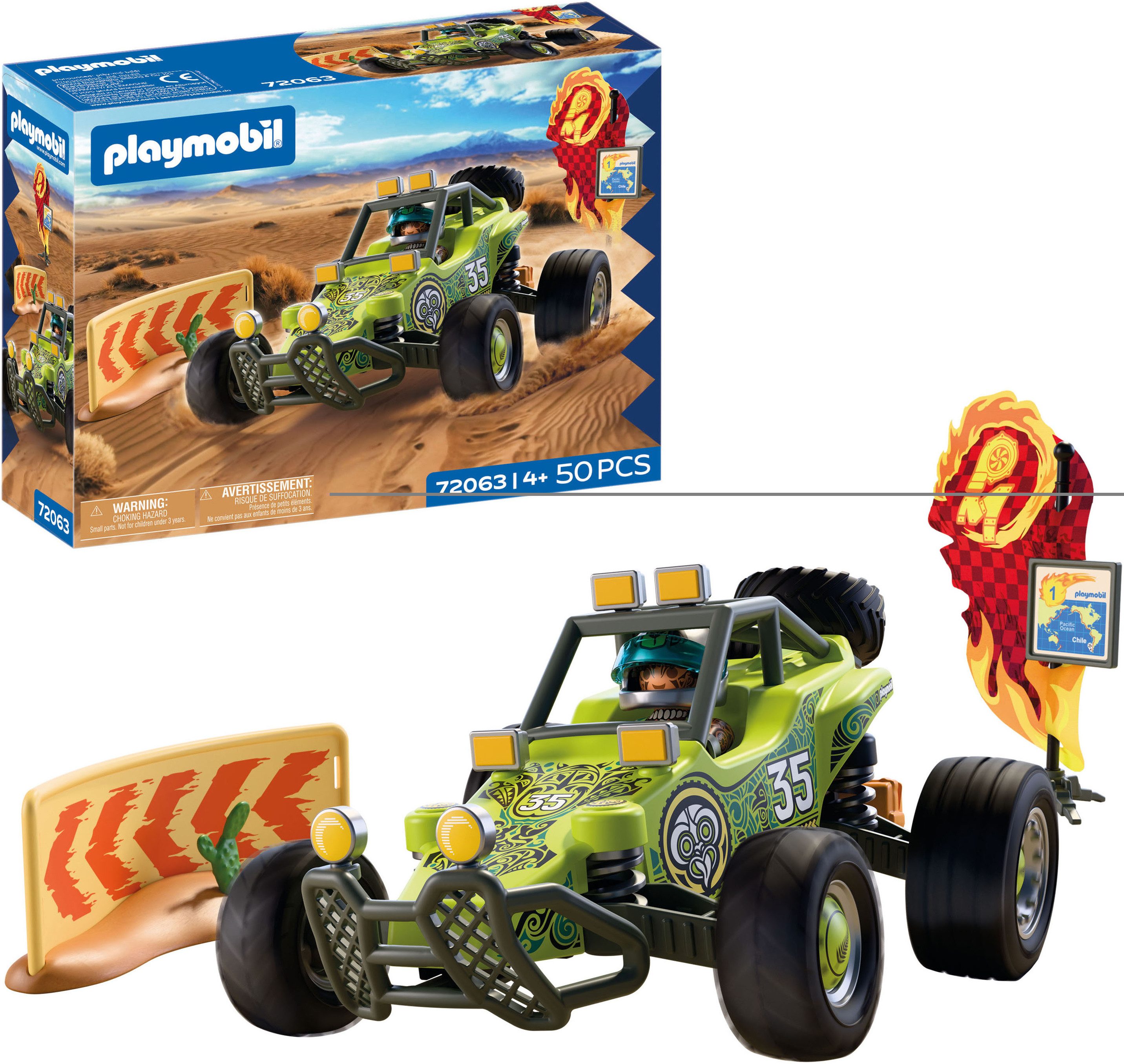 Playmobil® Offroad Buggy (72063), City Action Konstruktions-Spielset, (50 St), Made in Europe