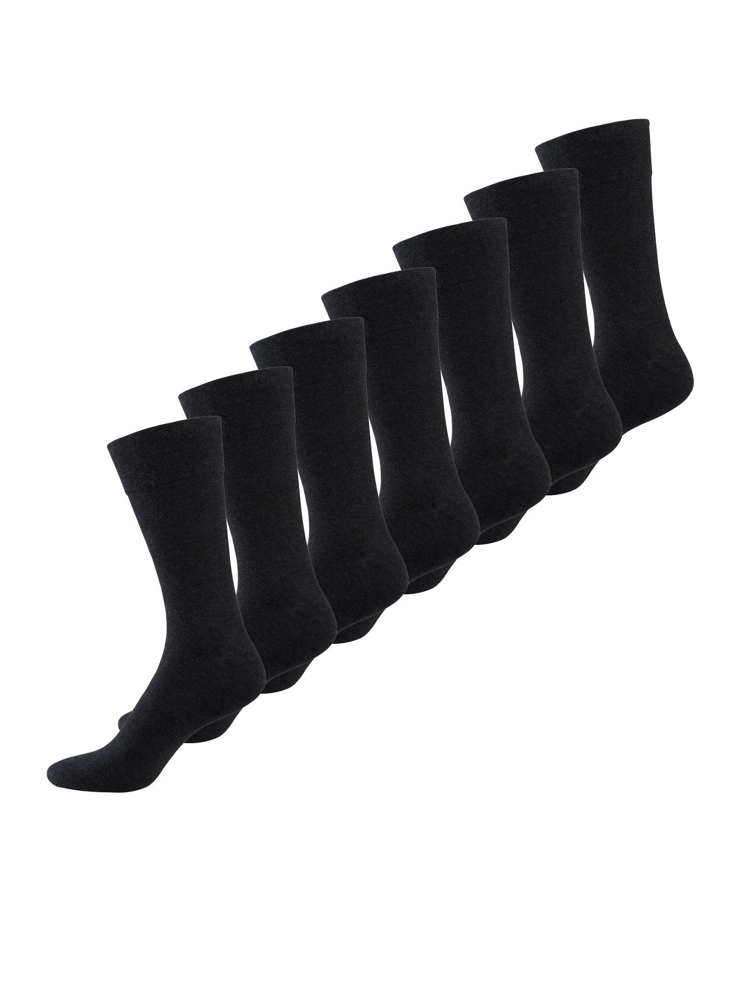 schwarz Der Nur (7-Paar) günstig uni Socken Basicsocken Komfort