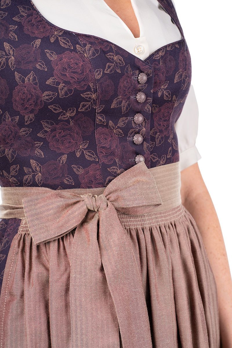 Hammerschmid Dirndl Midi Dirndl 2tlg. - ROTHSEE - beere