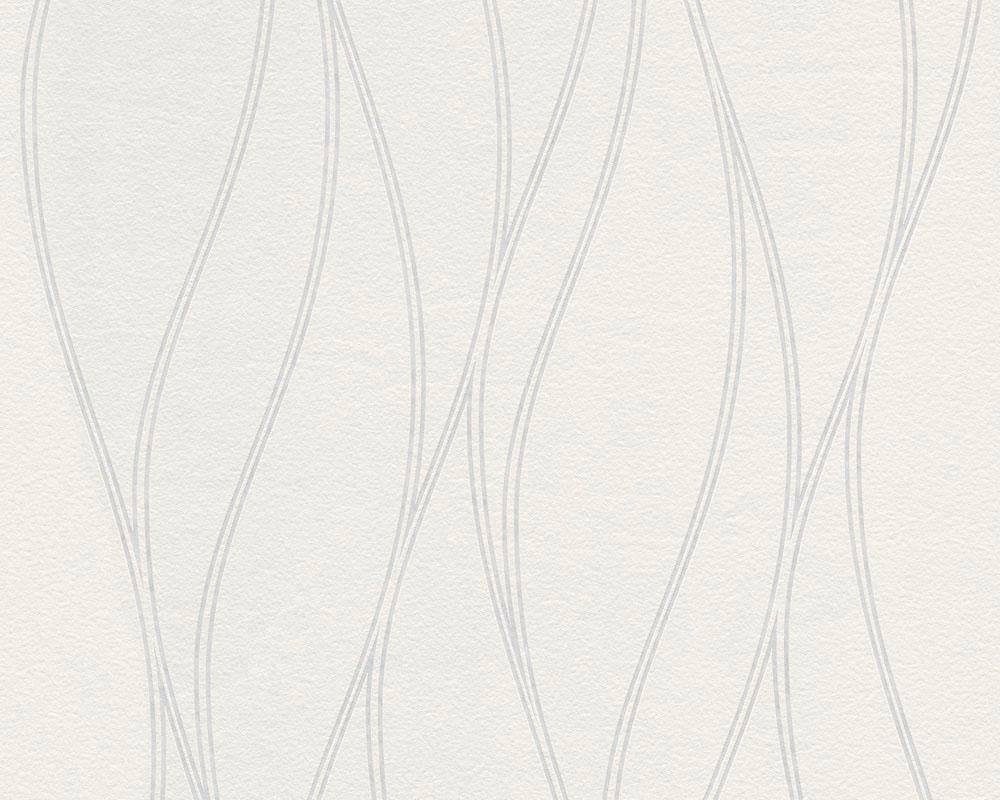 Streifen Tapete Struktur Weiß Streifen, Création Meistervlies, gestreift, Vliestapete Überstreichbar A.S.