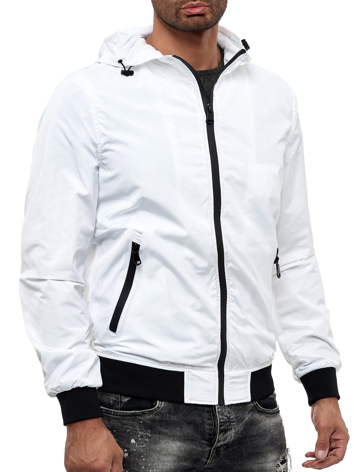 Egomaxx Blouson College Blouson mit Kapuze Regen Bomber (1-St) ED-RIM