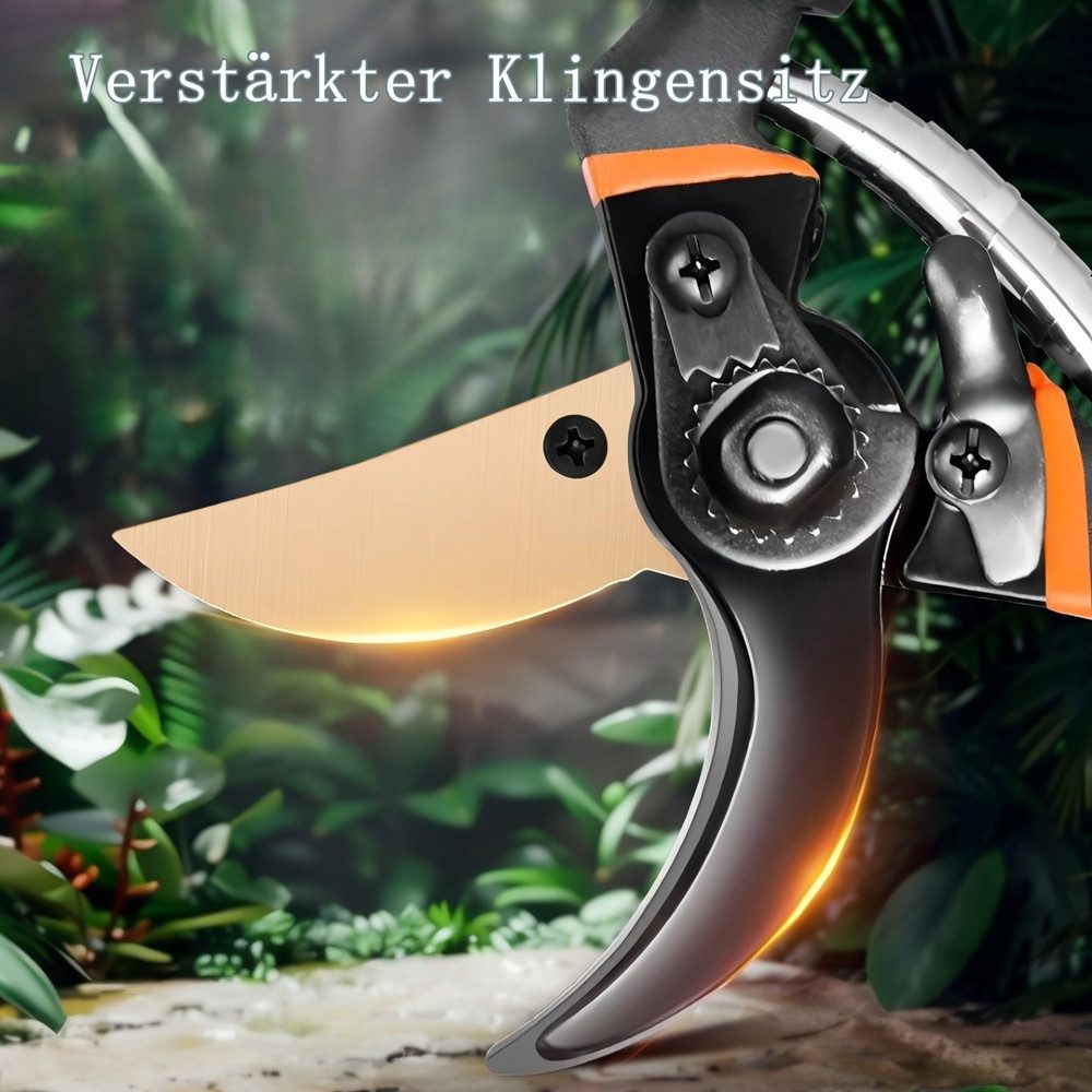 SIKAINI Gartenschere ideal für Obstbäume, Äste & Sträucher, (Langlebig & rostfrei, Verstärkter Messerhalter für mehr Stabilität), Präzises & sauberes Schneiden  – Bild 4 von 5